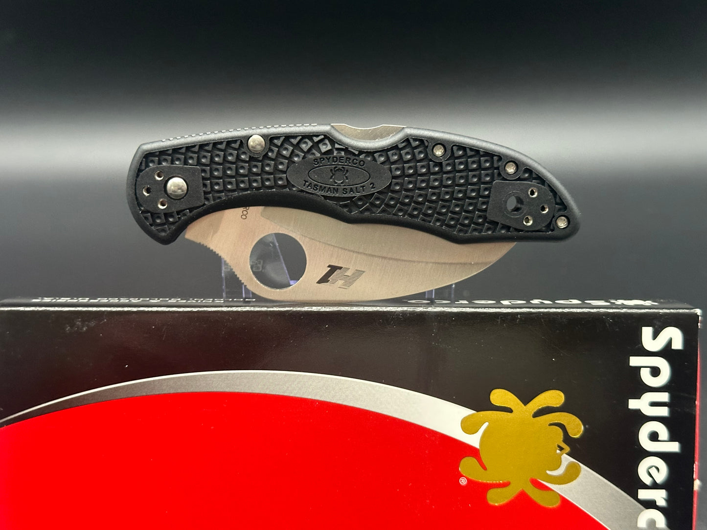 Spyderco Tasman Salt 2 Lock Back Knife Black FRN (2.8" Satin) C106PBK2