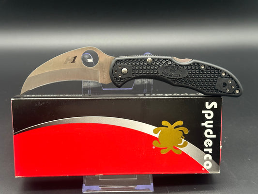 Spyderco Tasman Salt 2 Lock Back Knife Black FRN (2.8" Satin) C106PBK2