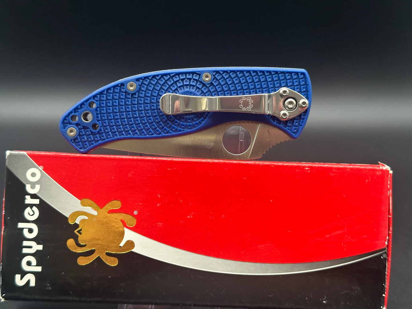 Spyderco Tenacious Lightweight Blue FRN Knife (3.4" Satin S35VN) C122PBL