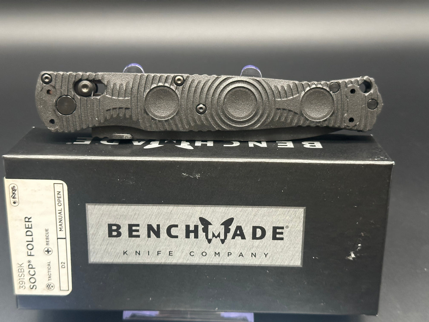 Benchmade SOCP Tactical Folder AXIS Lock Knife CF-Elite (4.5" Black) 391SBK