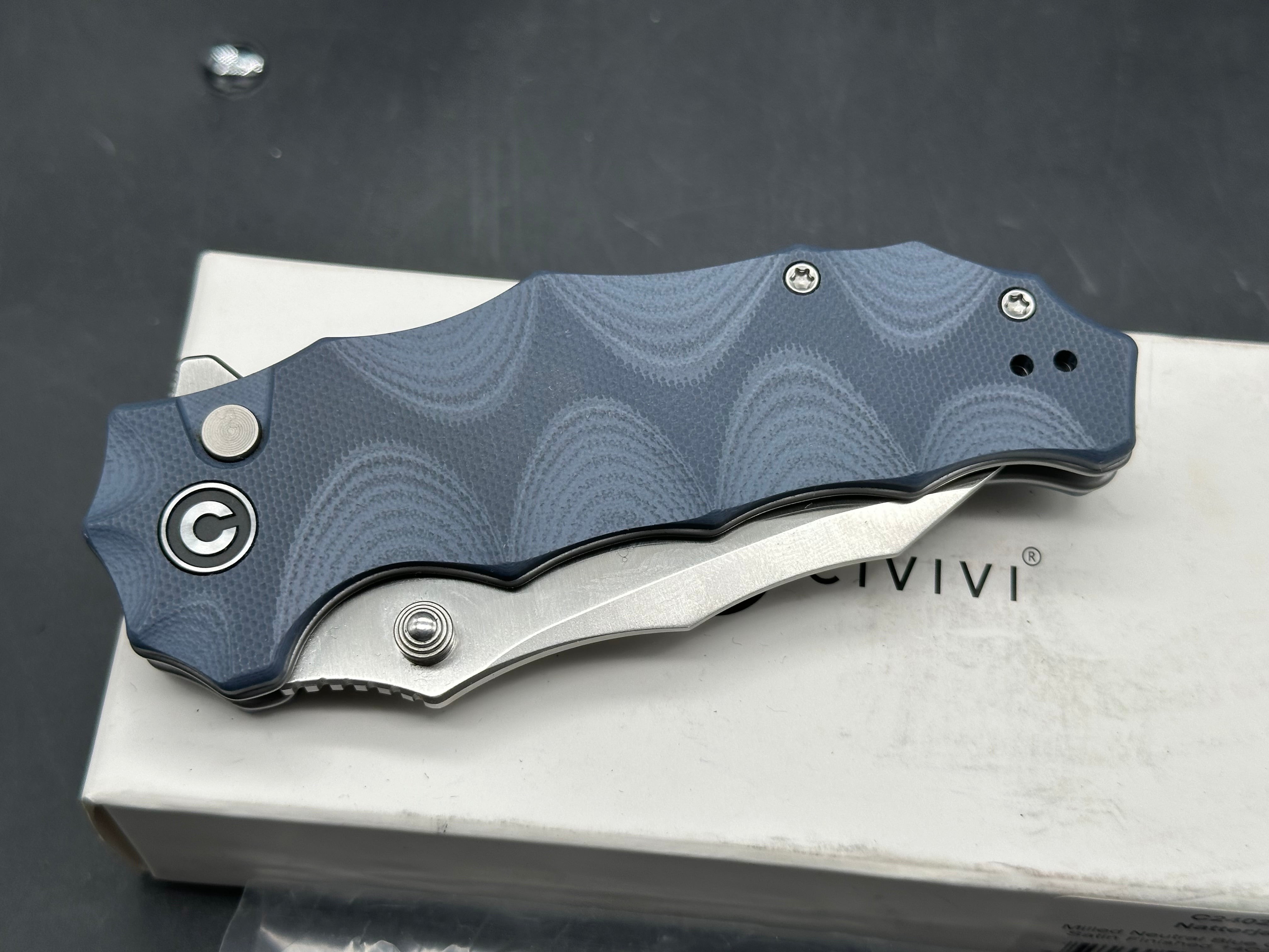 CIVIVI NATTERJACK MILLED NEUTRAL BLUE G10 HANDLE 14C28N