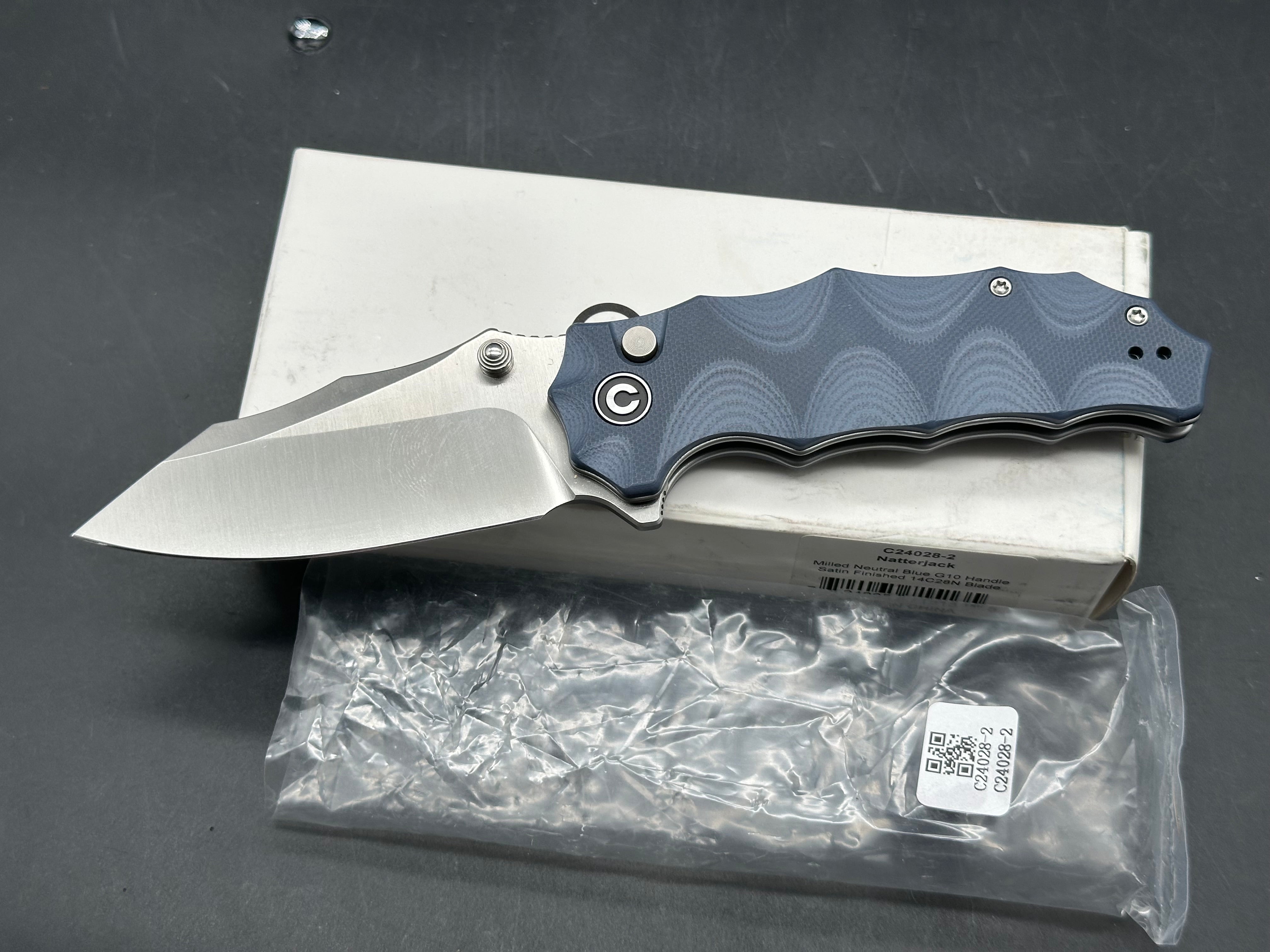 CIVIVI NATTERJACK MILLED NEUTRAL BLUE G10 HANDLE 14C28N