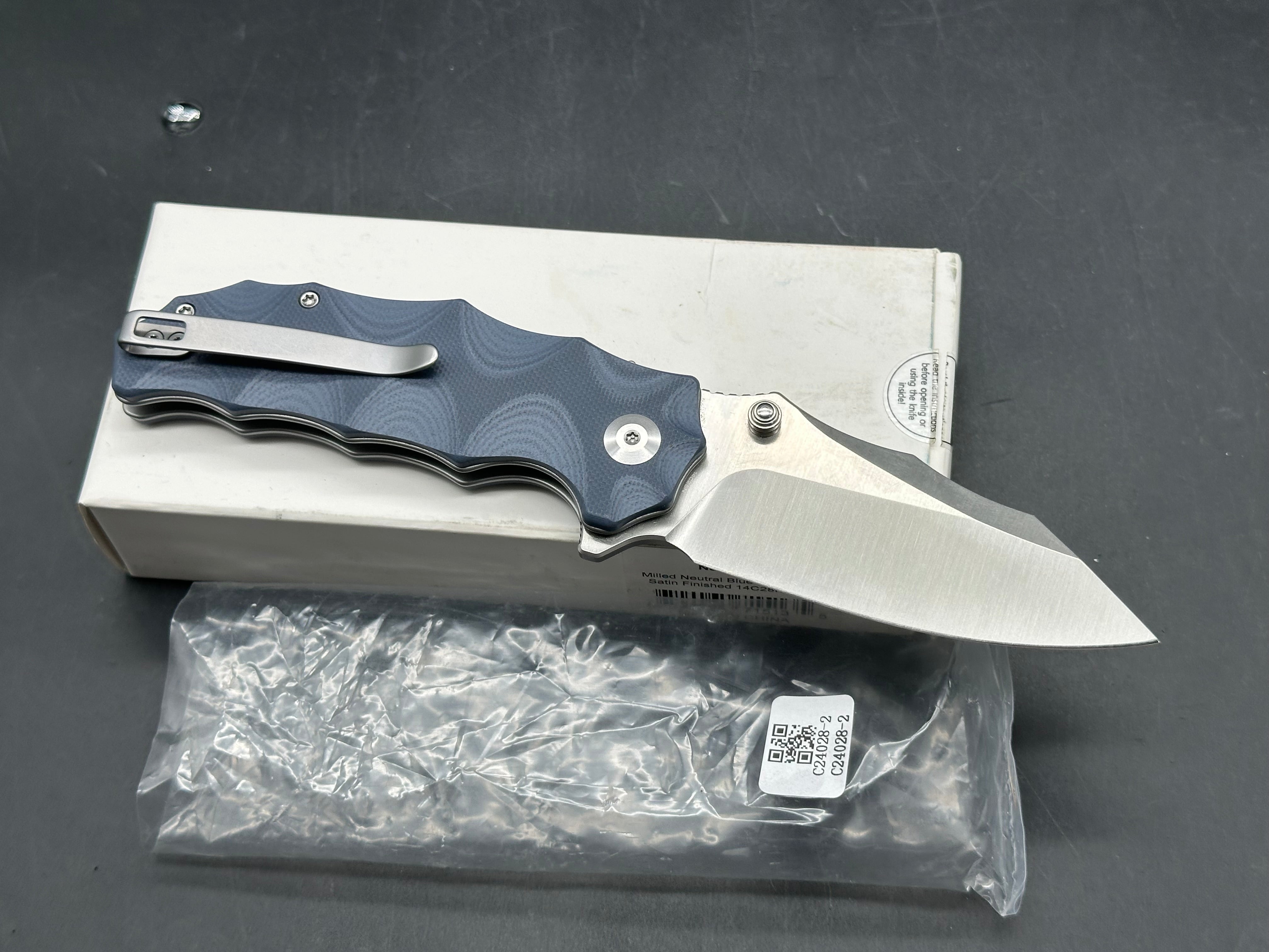 CIVIVI NATTERJACK MILLED NEUTRAL BLUE G10 HANDLE 14C28N