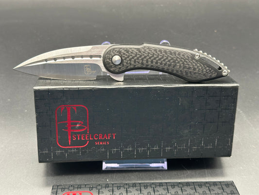 Steelcraft Mini Glimpse - Carbon Fiber Inlay, Nested frame lock