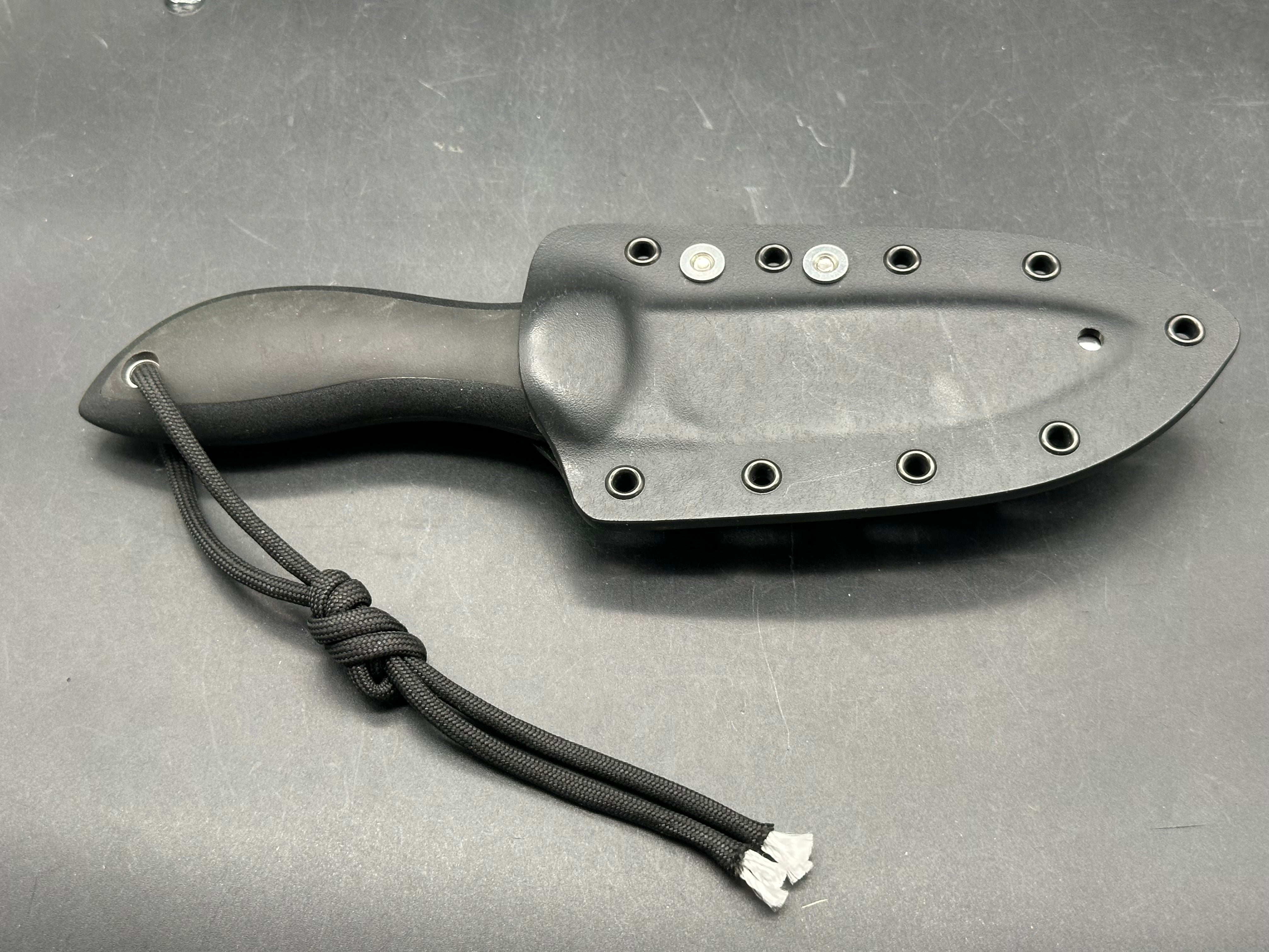 Spyderco Bill Moran 3.875" VG10 Satin Drop Point Blade, FRN Handle, Boltaron Sheath