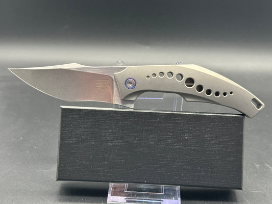 Mechforce/Tashi Bharucha SOS flipper - Full Titanium with timascus clip, 3.5” M390