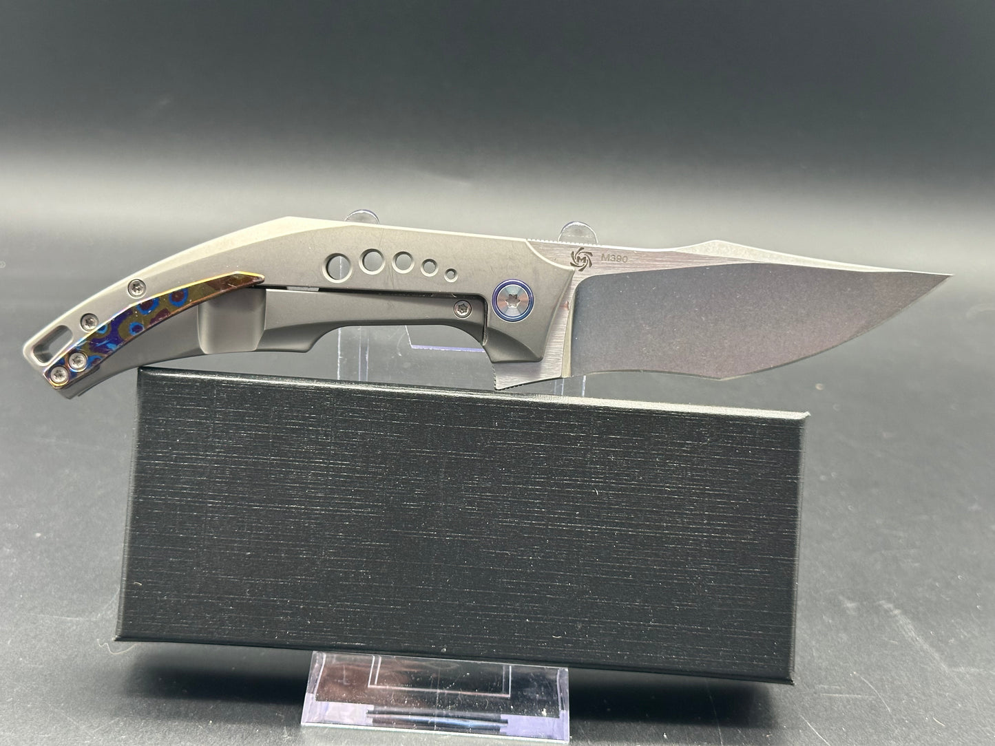 Mechforce/Tashi Bharucha SOS flipper - Full Titanium with timascus clip, 3.5” M390