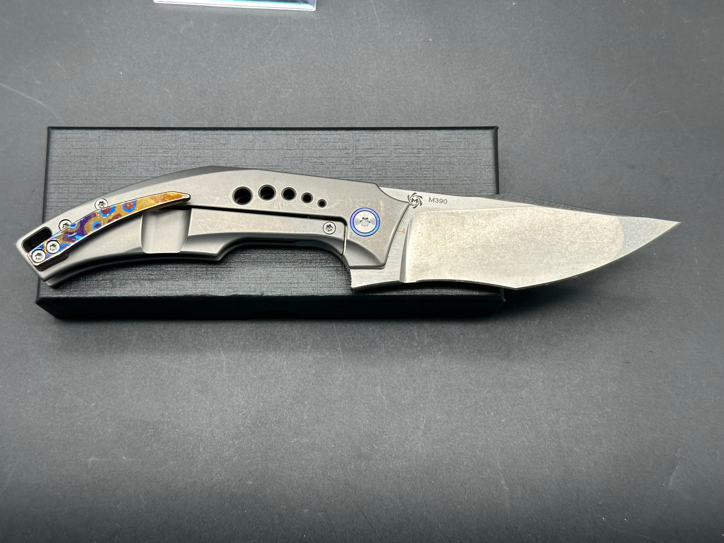 Mechforce/Tashi Bharucha SOS flipper - Full Titanium with timascus clip, 3.5” M390