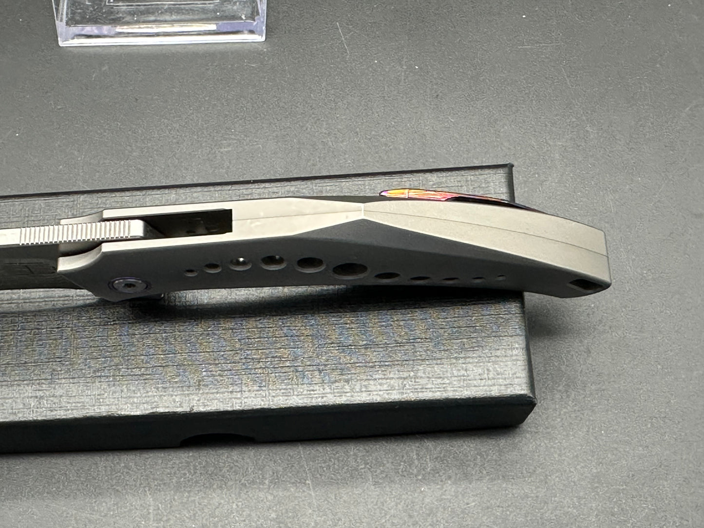 Mechforce/Tashi Bharucha SOS flipper - Full Titanium with timascus clip, 3.5” M390