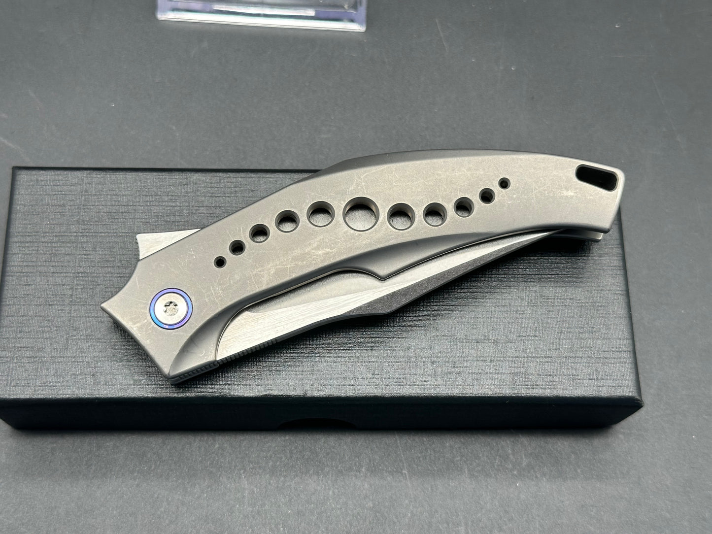 Mechforce/Tashi Bharucha SOS flipper - Full Titanium with timascus clip, 3.5” M390