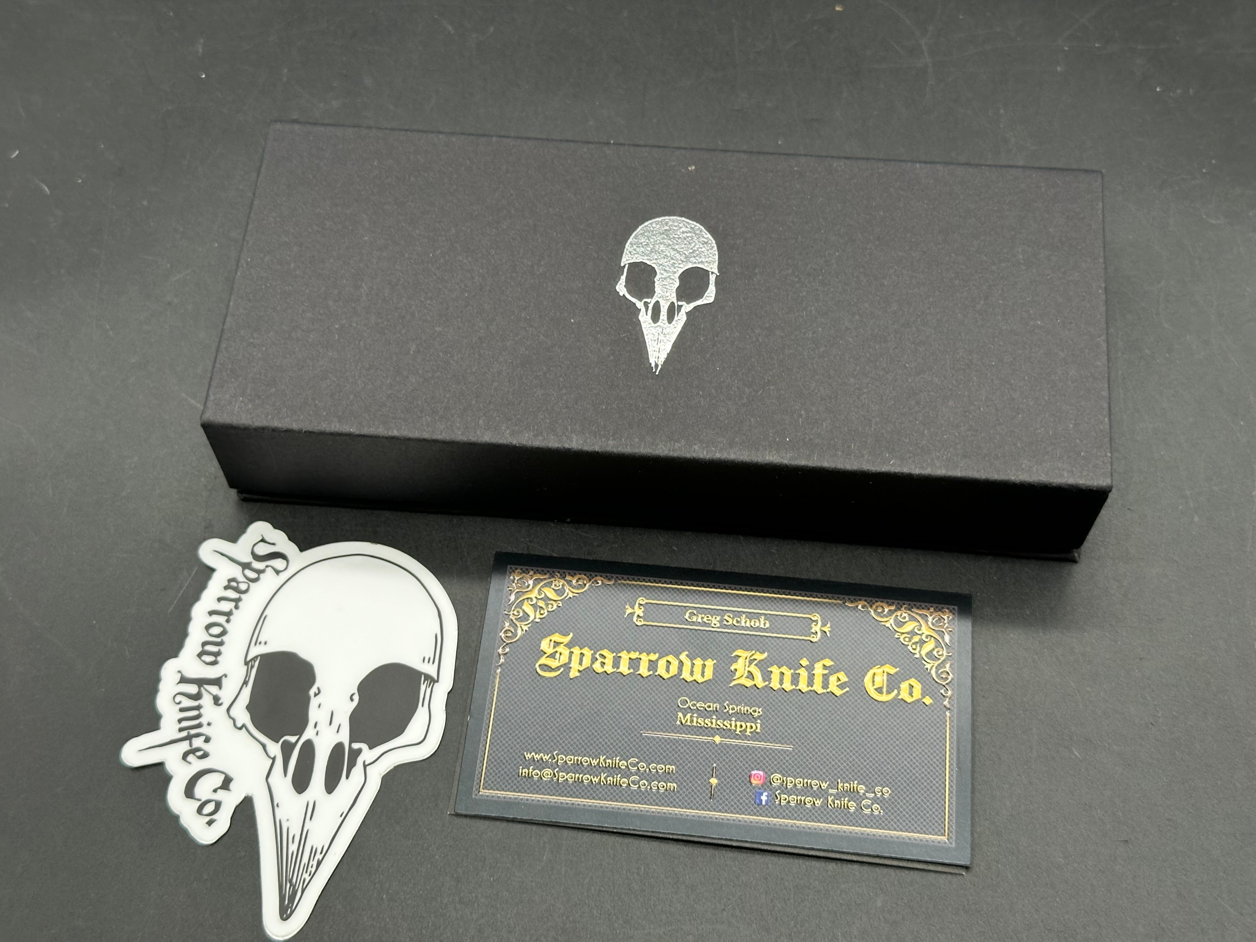 Sparrow Knife Co. Production Strix Round 1 #94 of 154 (V3 Full Ti), Belt Satin Hollow Ground M390 Blade