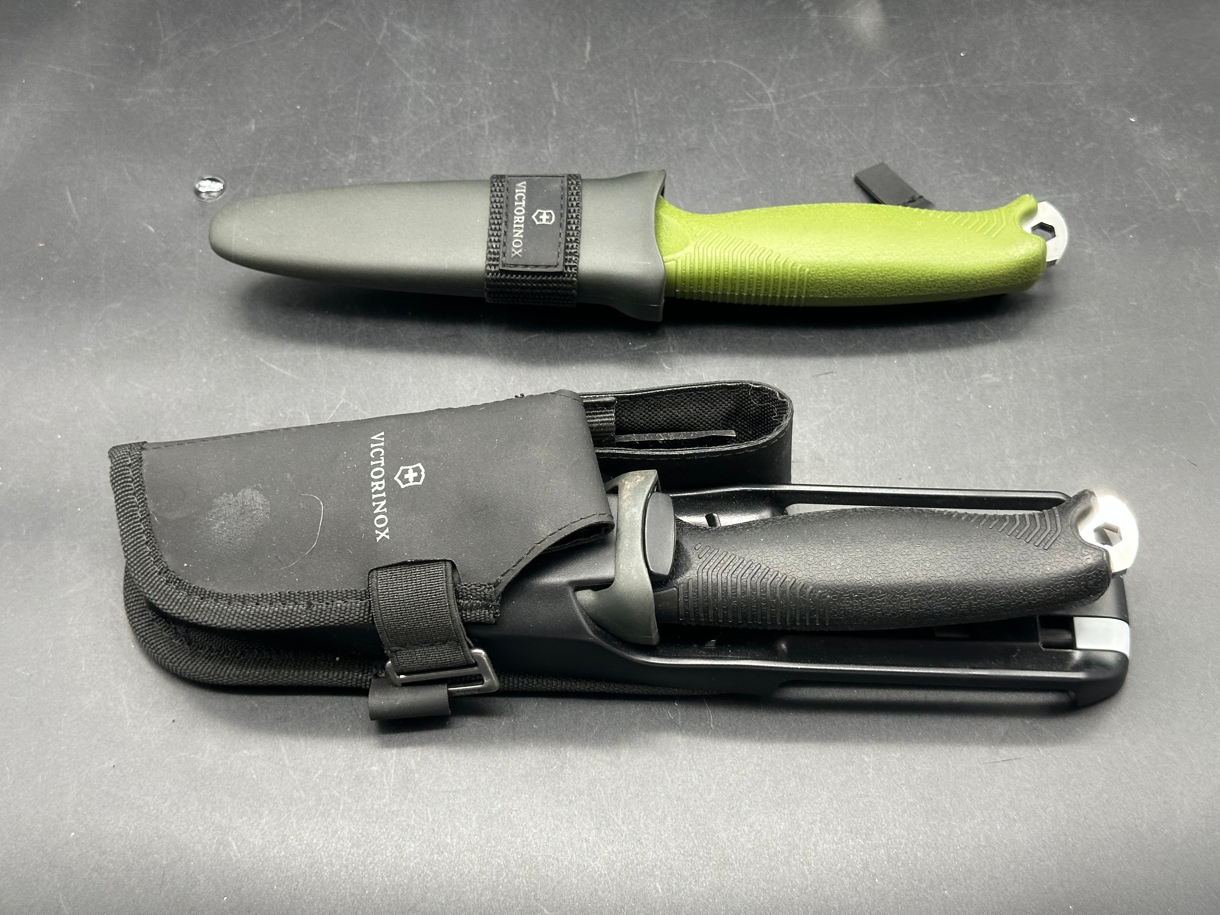 Victornox Ventures fixed blade knives (both knives are shown)
