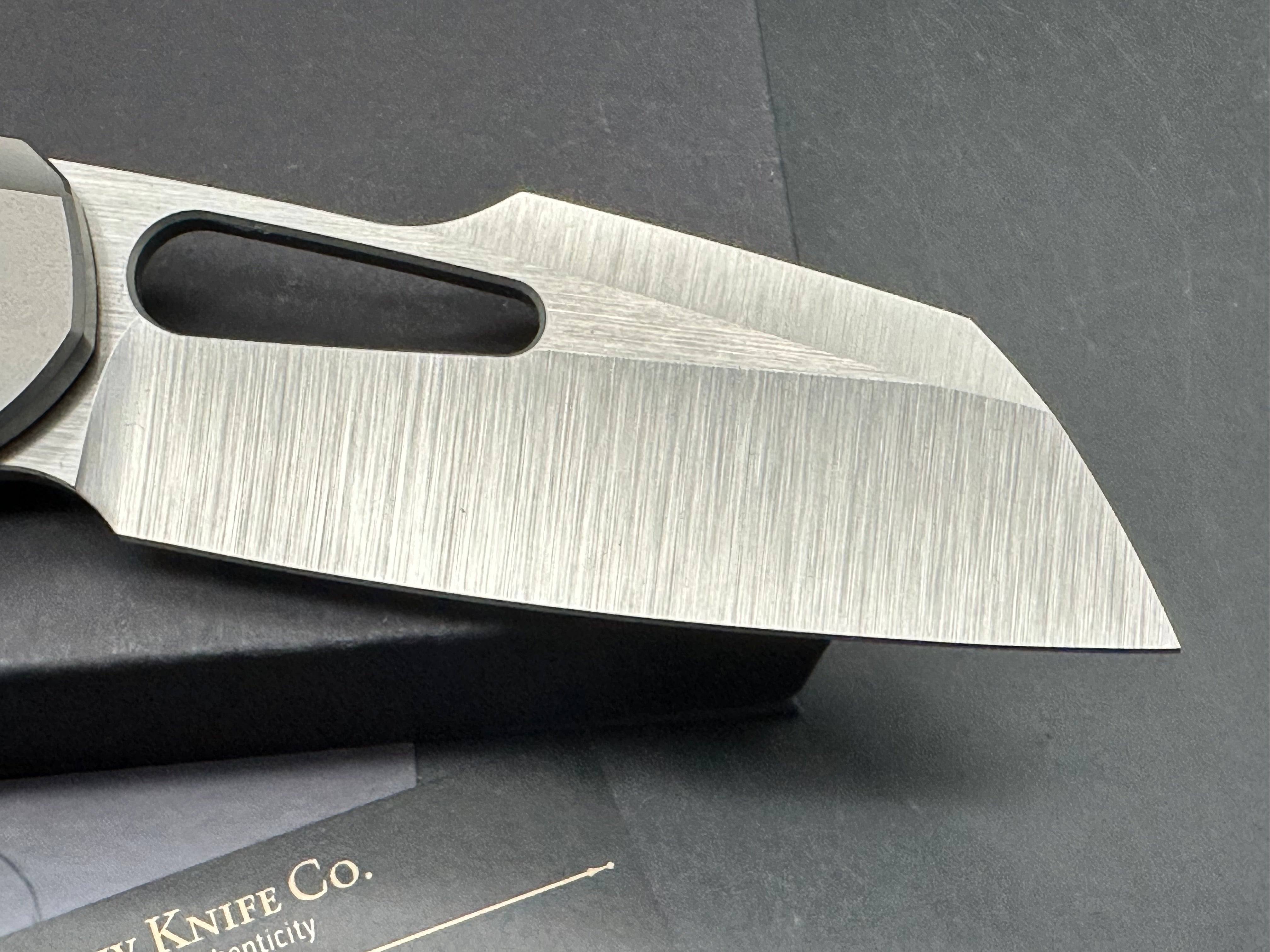Sparrow Knife Co. Production Strix Round 1 #94 of 154 (V3 Full Ti), Belt Satin Hollow Ground M390 Blade