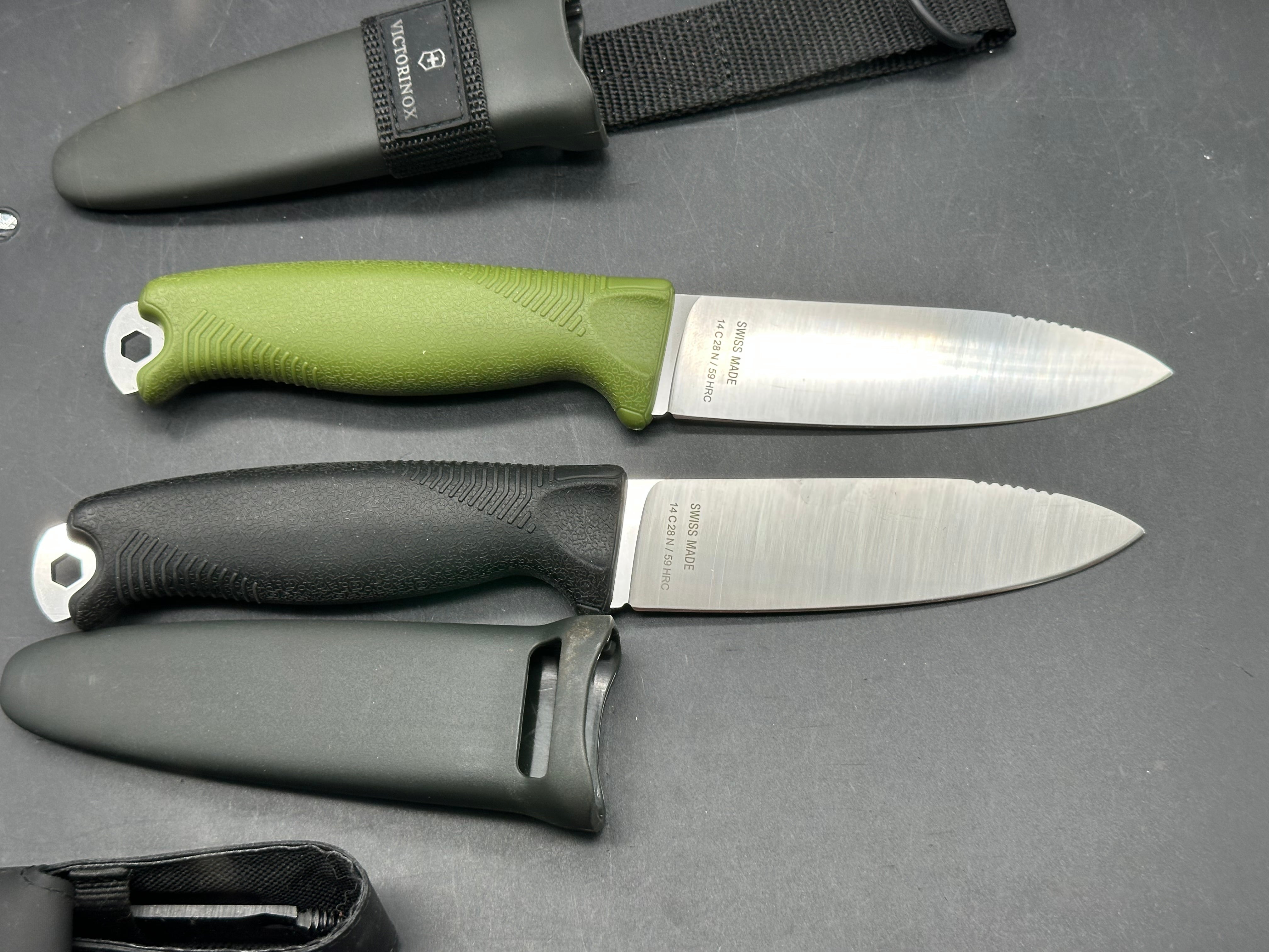 Victornox Ventures fixed blade knives (both knives are shown)