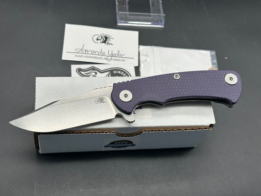 Hinderer Project X Magnacut knife purple G10