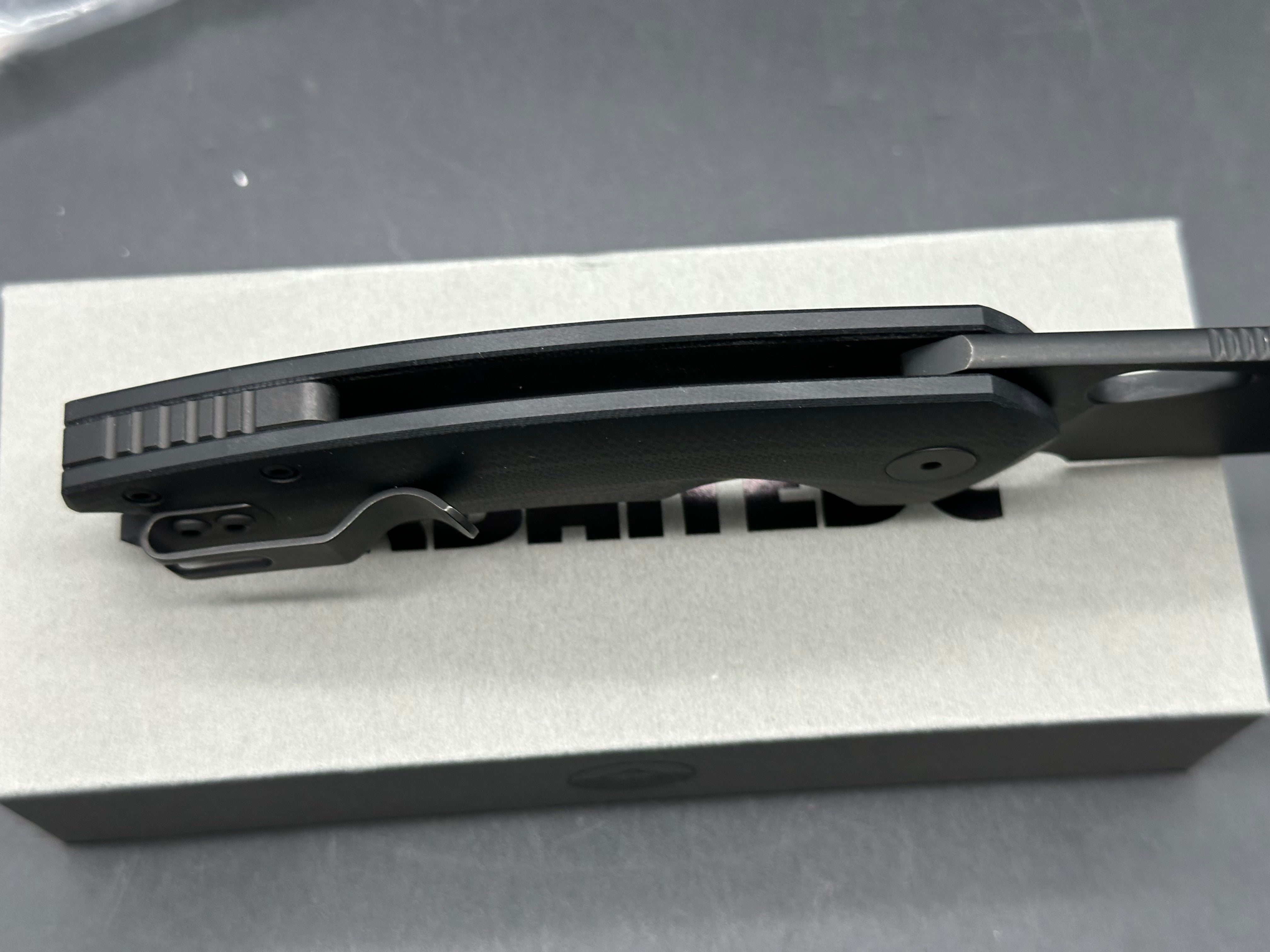 Urban EDC Becerro, Blackwashed CPM-S90V Blade, Black G-10 Handles, Nested Blackwashed Titanium Liners
