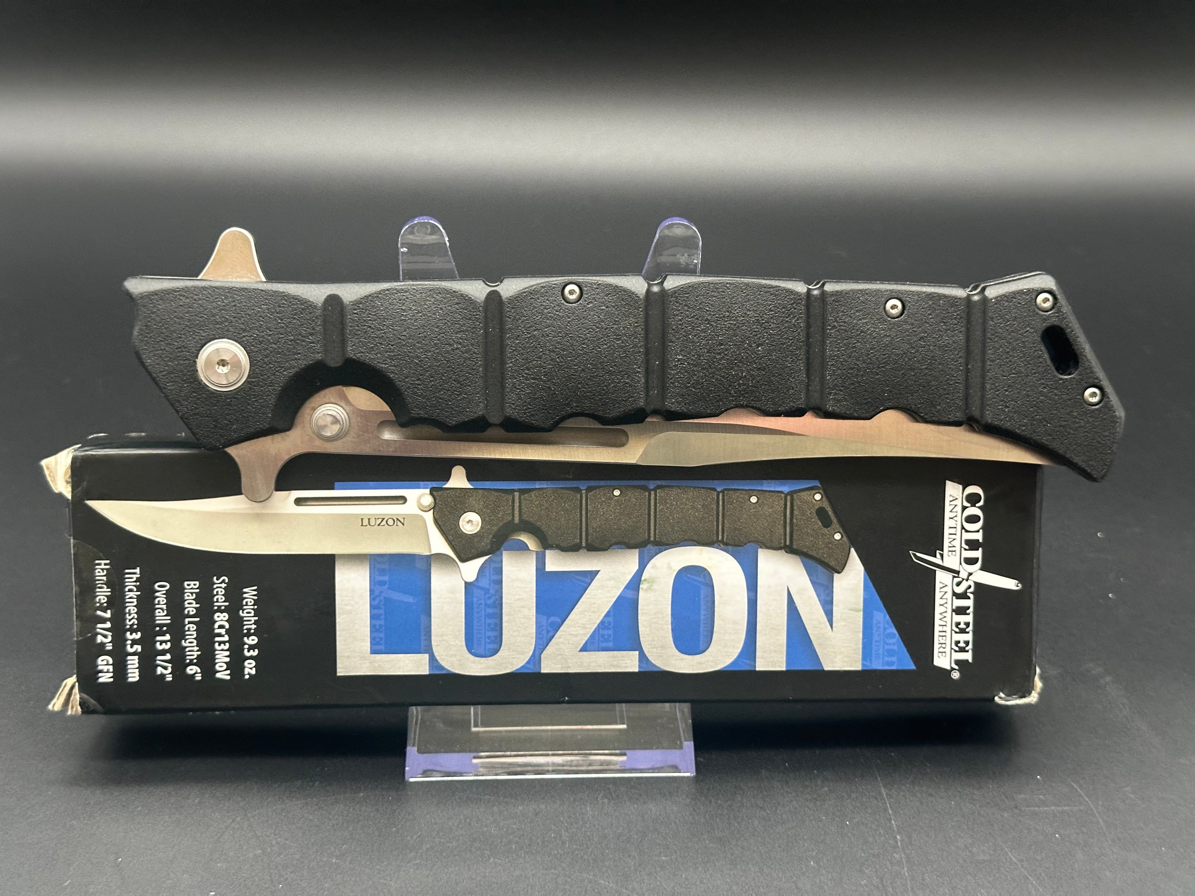 COLD STEEL LARGE LUZON FLIPPER POCKET KNIFE PLAIN EDGE