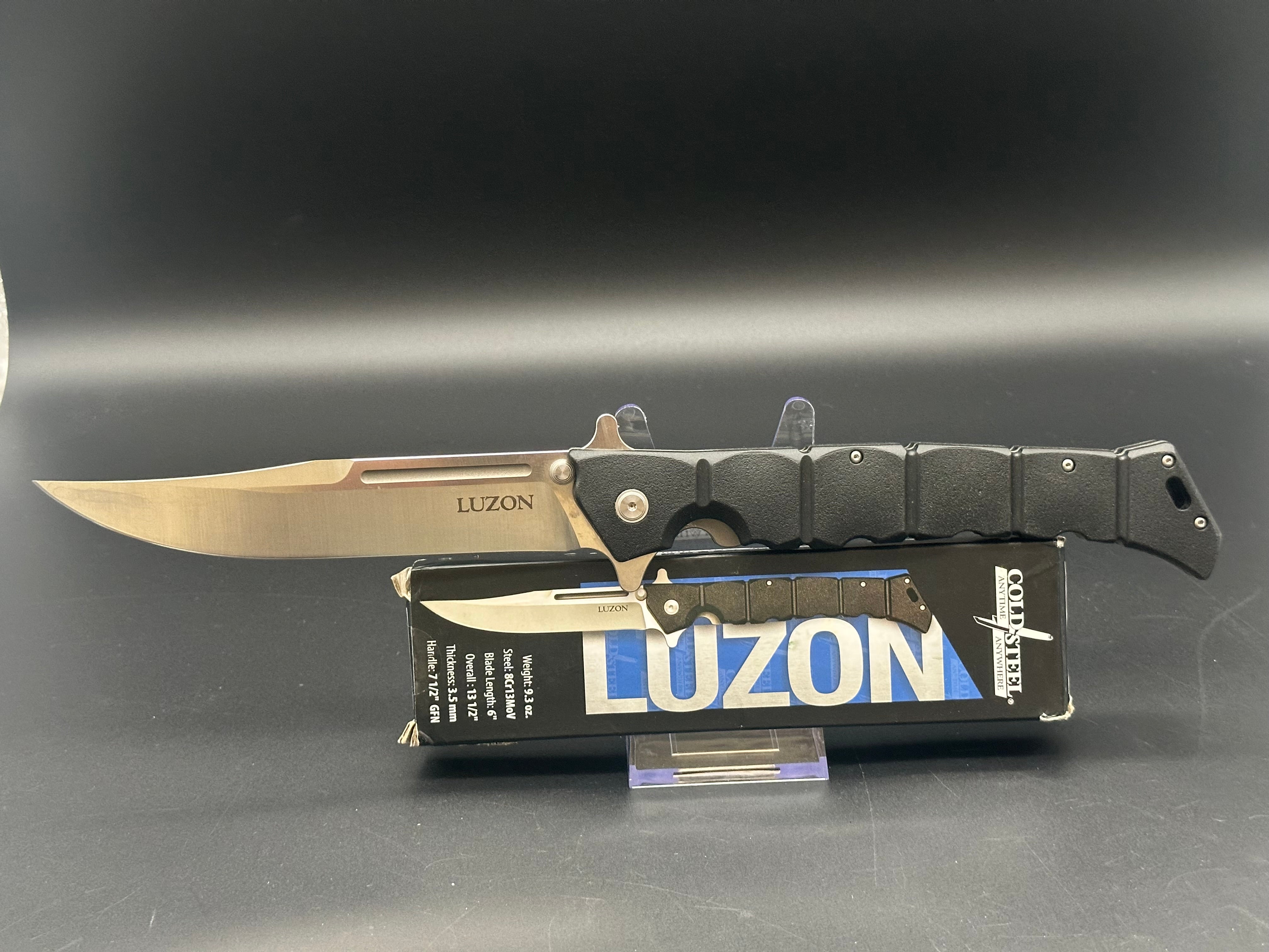 COLD STEEL LARGE LUZON FLIPPER POCKET KNIFE PLAIN EDGE