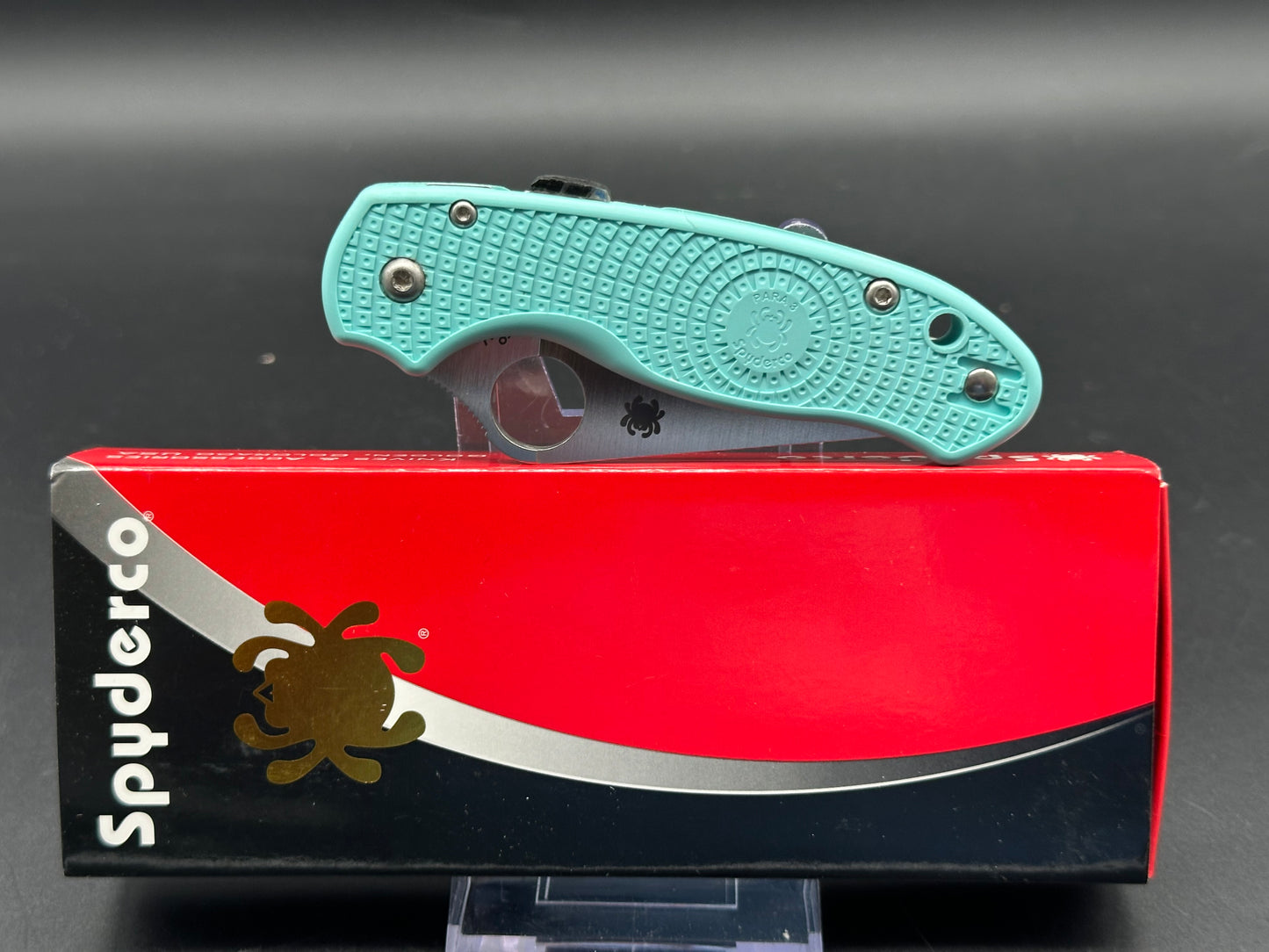 SPYDERCO PARA 3 LIGHTWEIGHT TEAL FRN CPM S90V