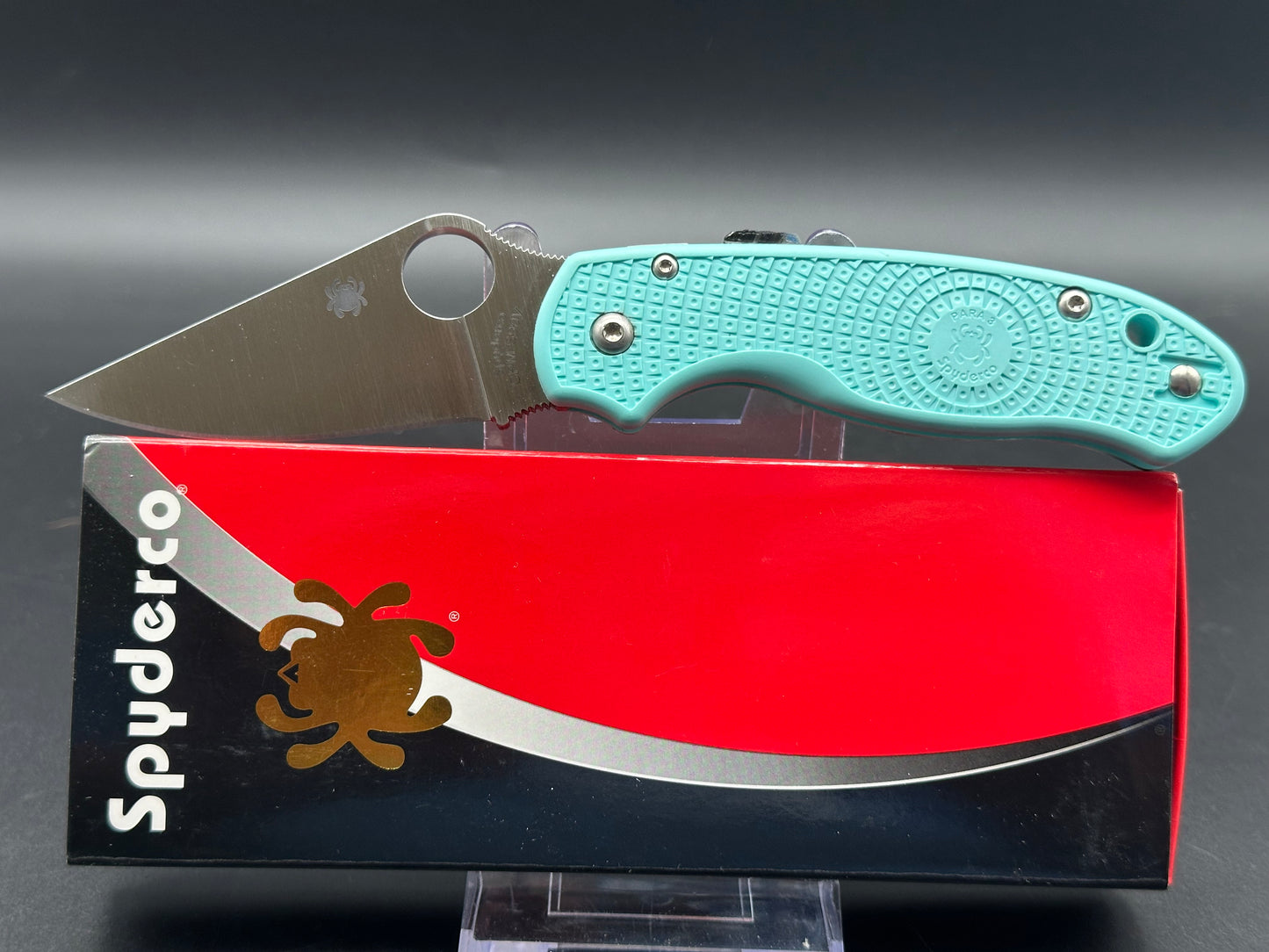 SPYDERCO PARA 3 LIGHTWEIGHT TEAL FRN CPM S90V