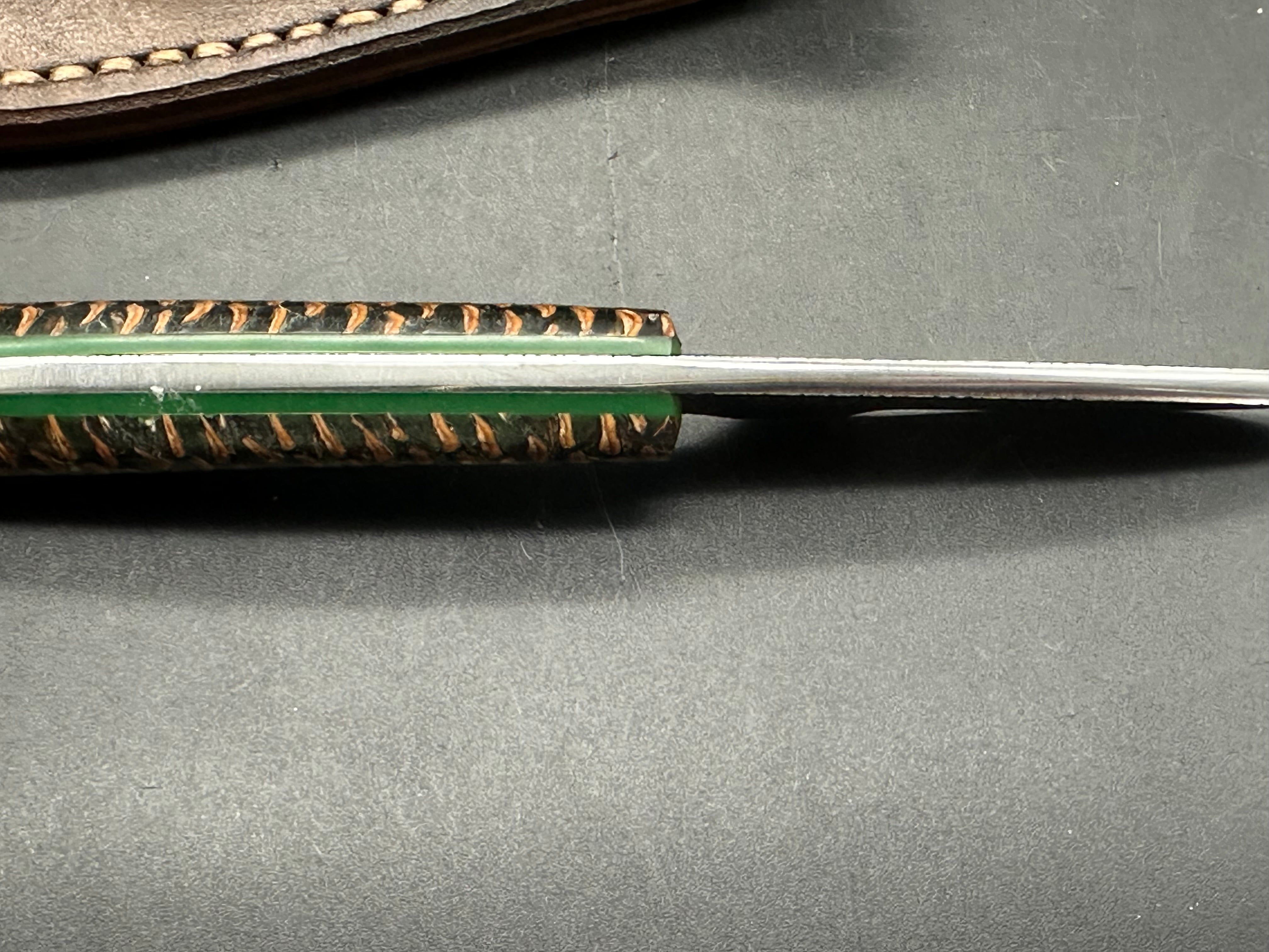 PB&J Custom knives fixed blade knife w/sheath