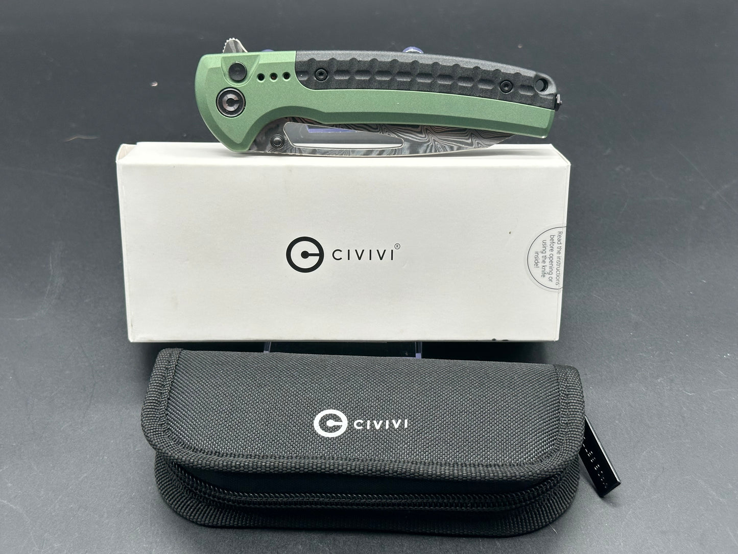 CIVIVI SENTINEL STRIKE FOLDING KNIFE GREEN ALUMINUM