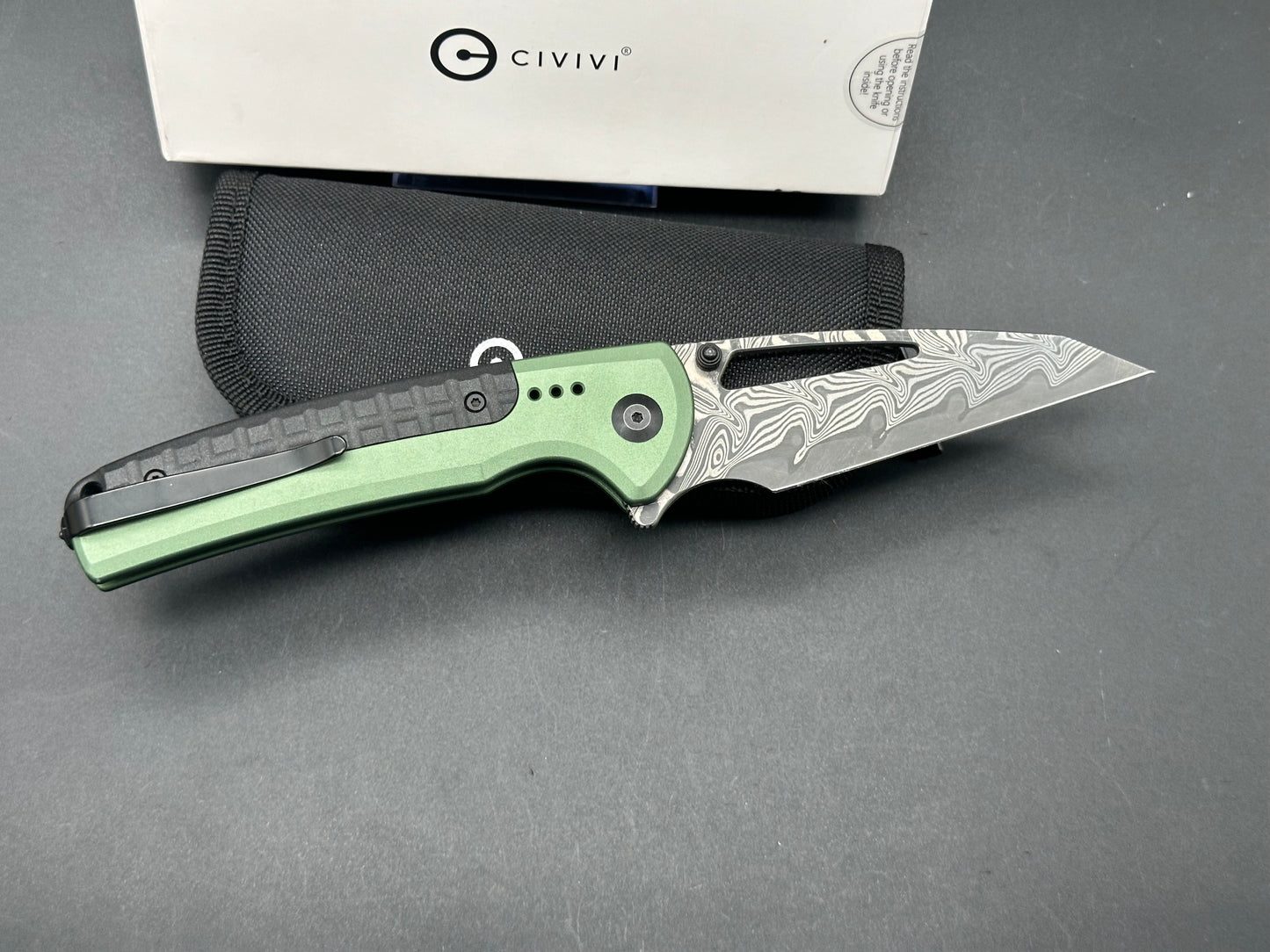 CIVIVI SENTINEL STRIKE FOLDING KNIFE GREEN ALUMINUM