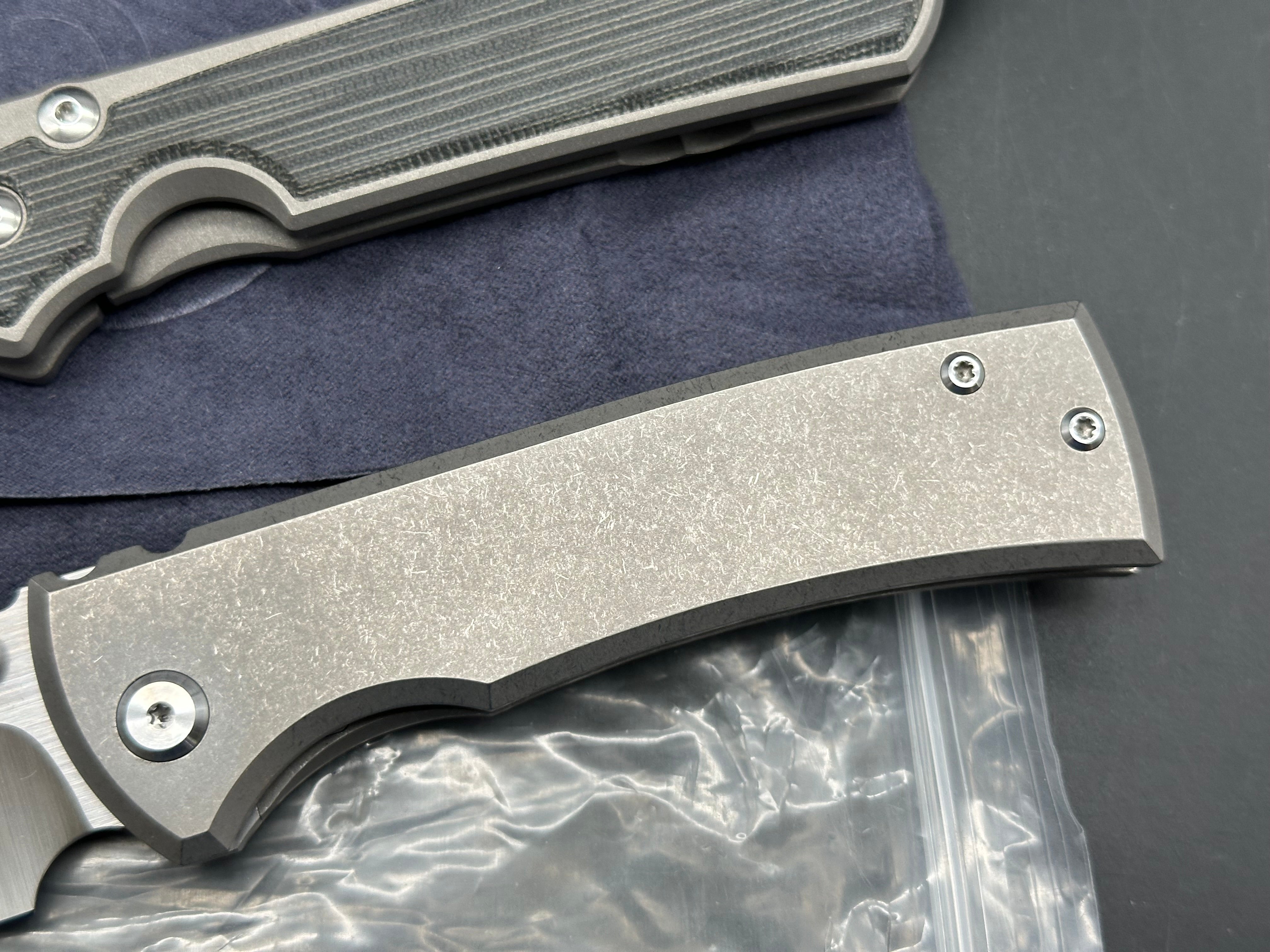 2 knife bundle Chris Reeve Sebenza 31 Drop point Olive Canvas Micarta & Chaves Ultamar Redencion 3.5" M390