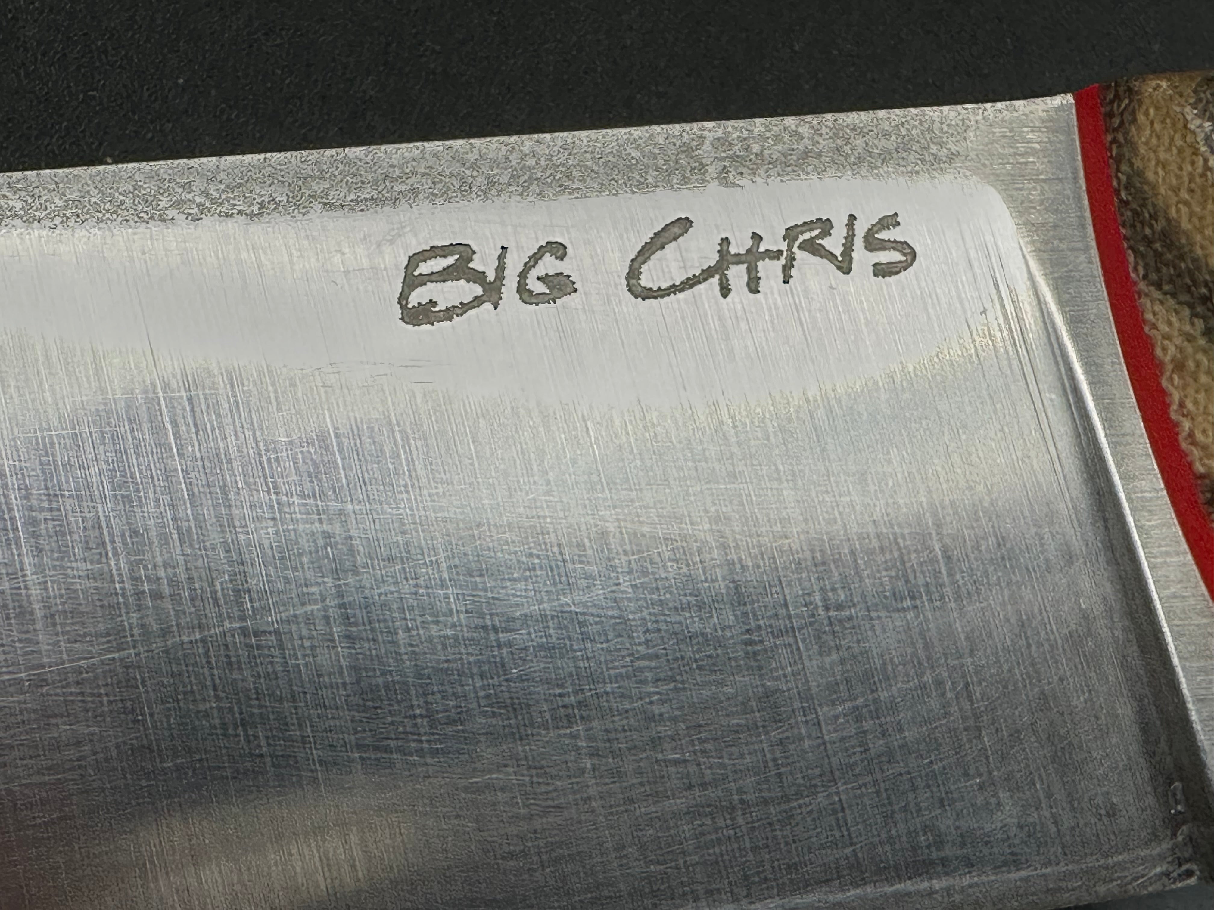 Big Chris Custom 6” Voyager CPM154 blade fixed blade knife