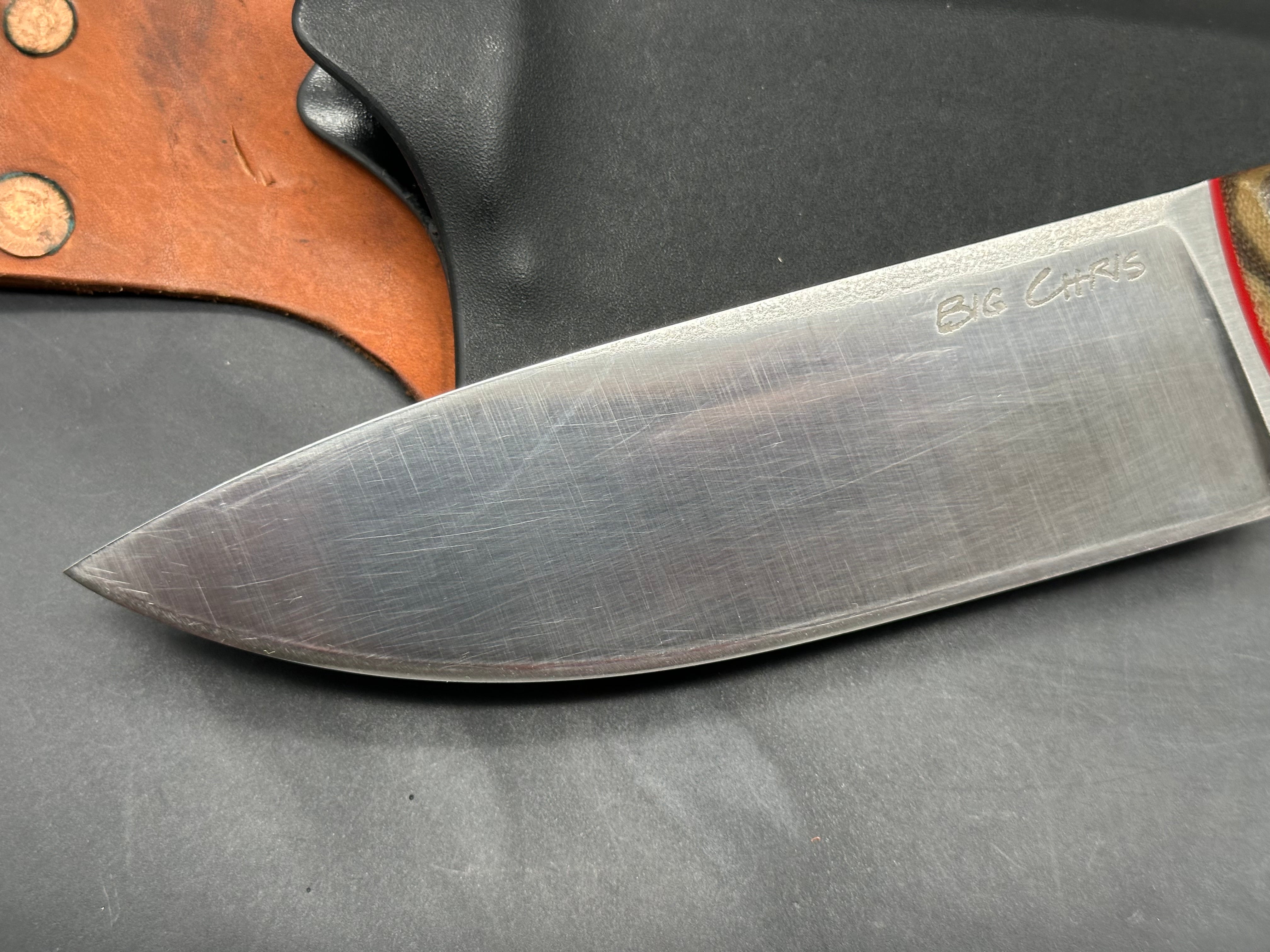 Big Chris Custom 6” Voyager CPM154 blade fixed blade knife