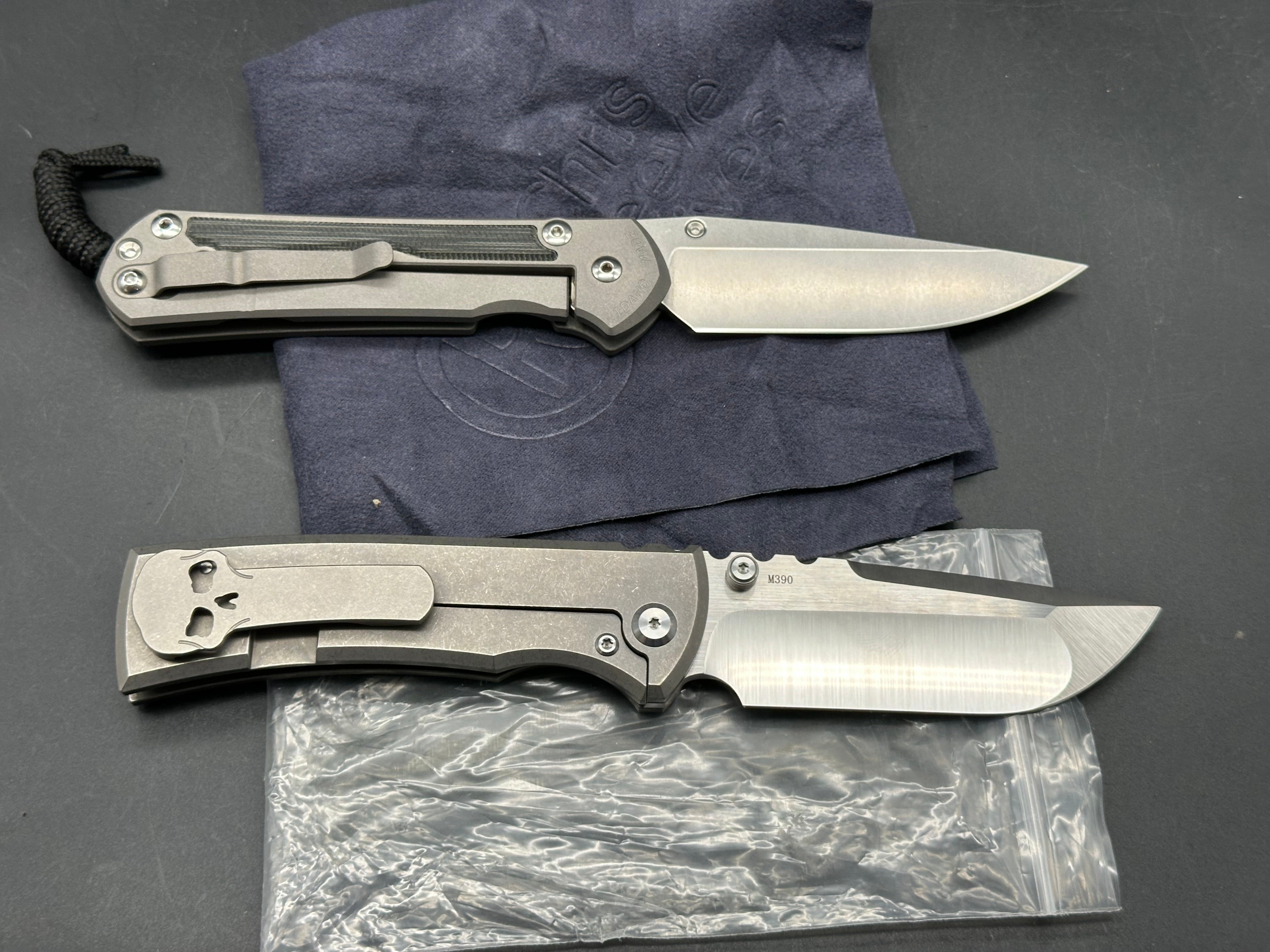 2 knife bundle Chris Reeve Sebenza 31 Drop point Olive Canvas Micarta & Chaves Ultamar Redencion 3.5" M390
