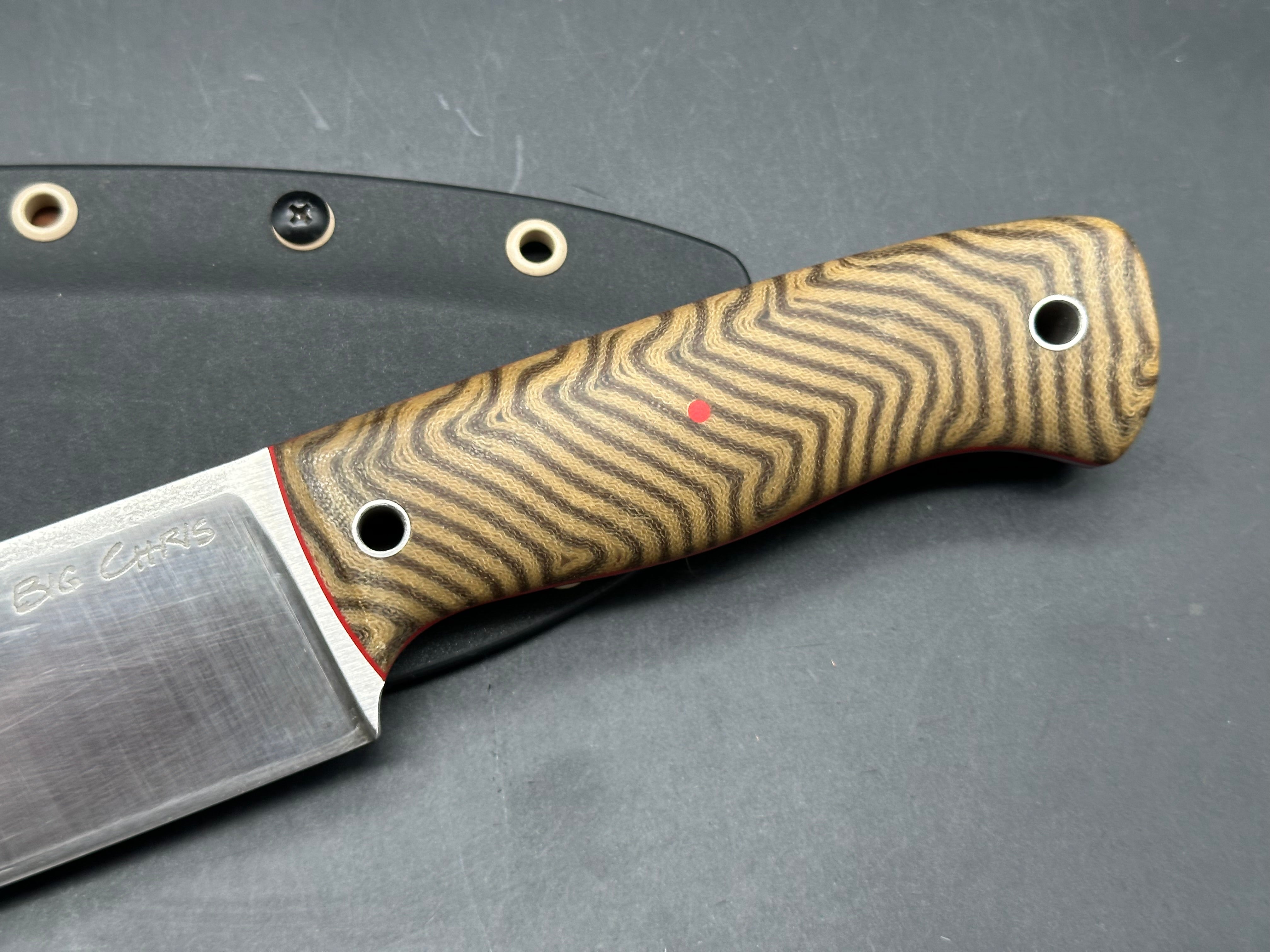Big Chris Custom 6” Voyager CPM154 blade fixed blade knife