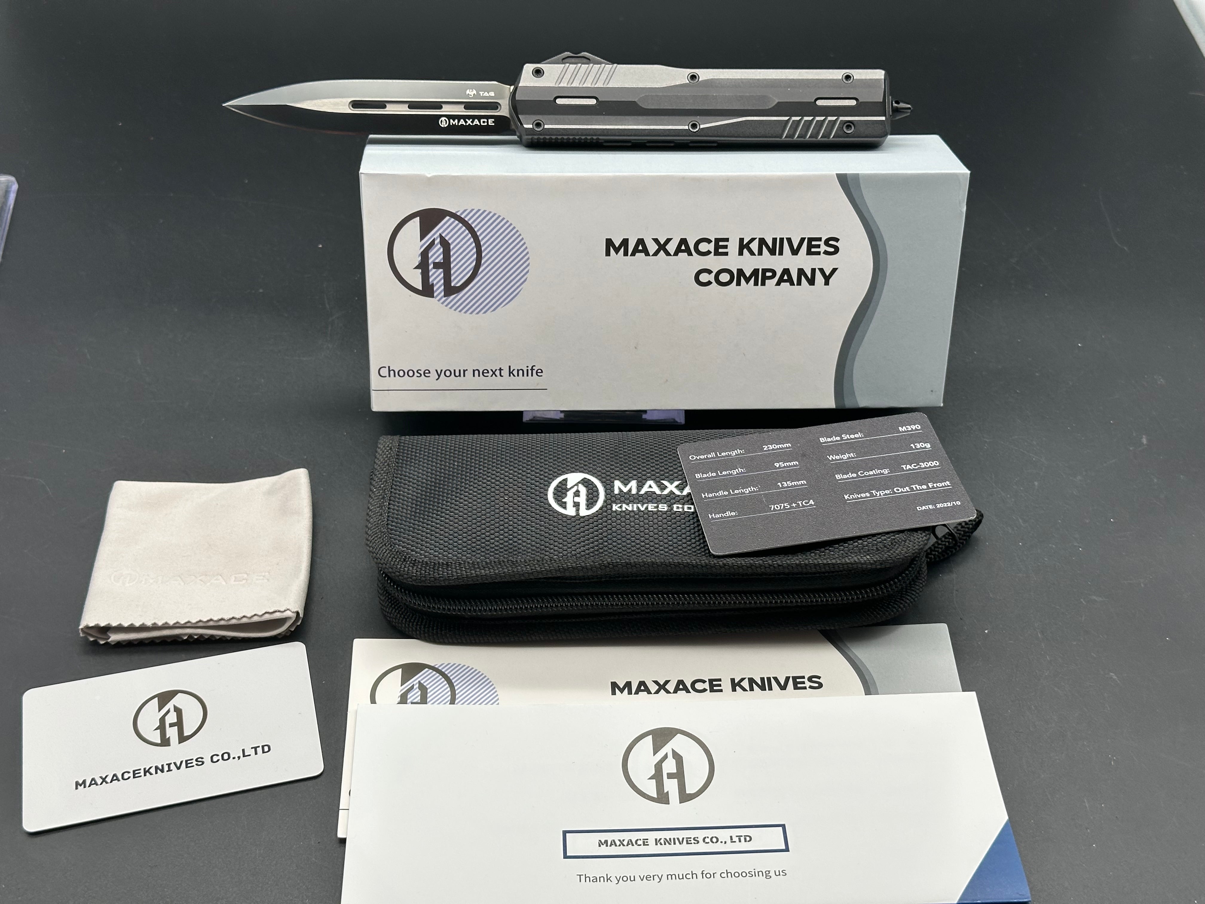 Maxace Medusa Double Edge M390 Blade Mirror TAC Coating