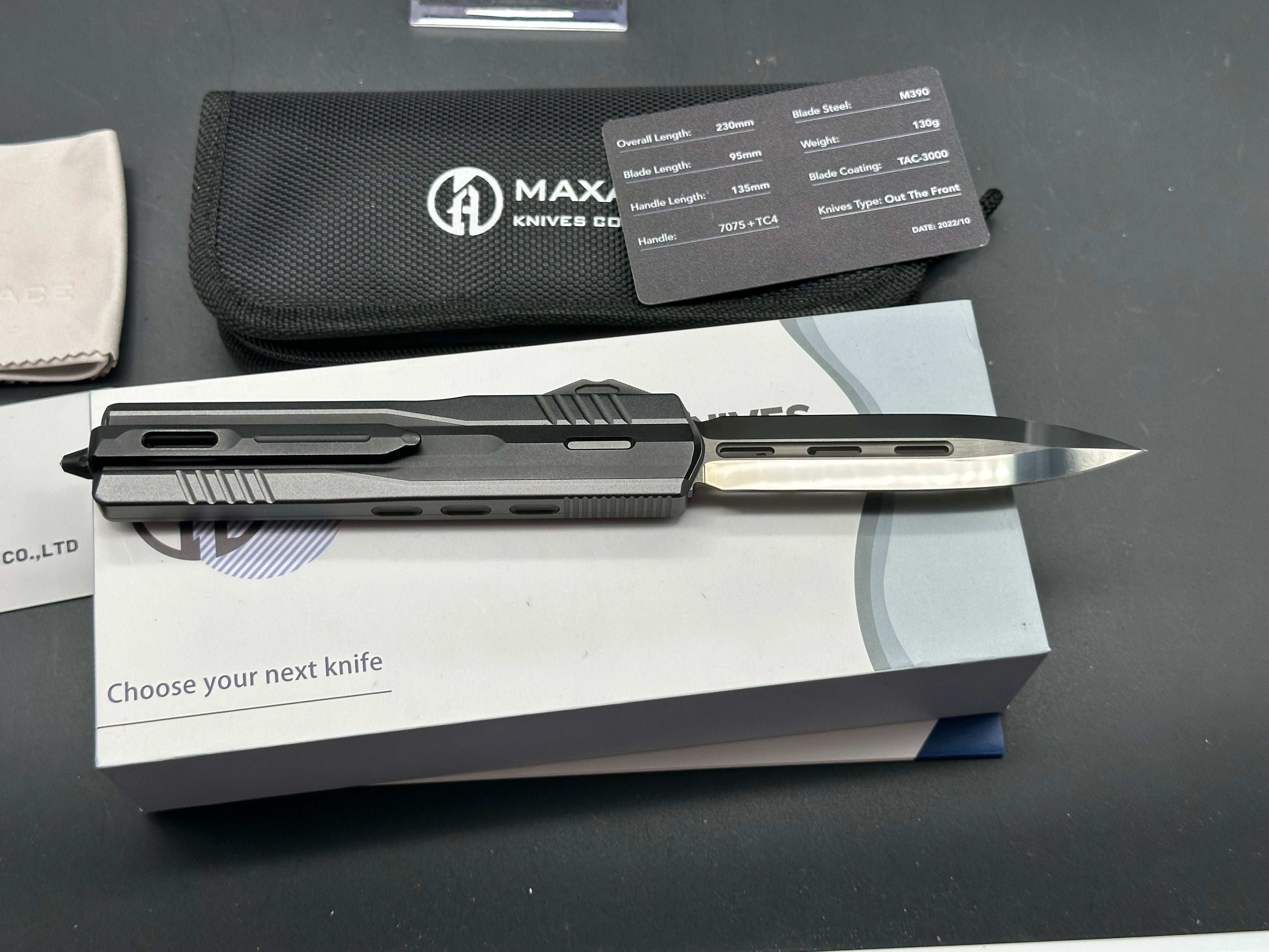 Maxace Medusa Double Edge M390 Blade Mirror TAC Coating