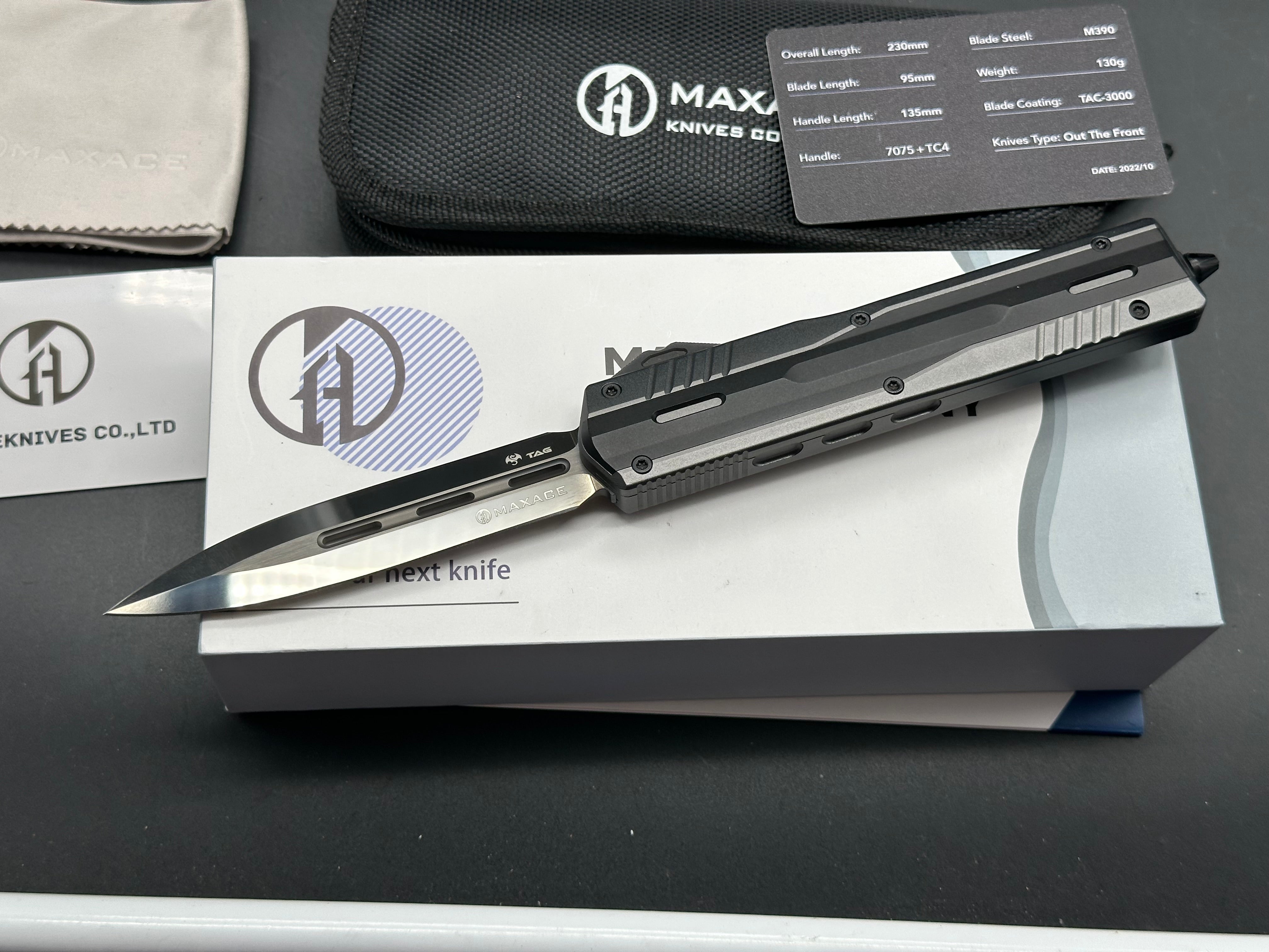 Maxace Medusa Double Edge M390 Blade Mirror TAC Coating