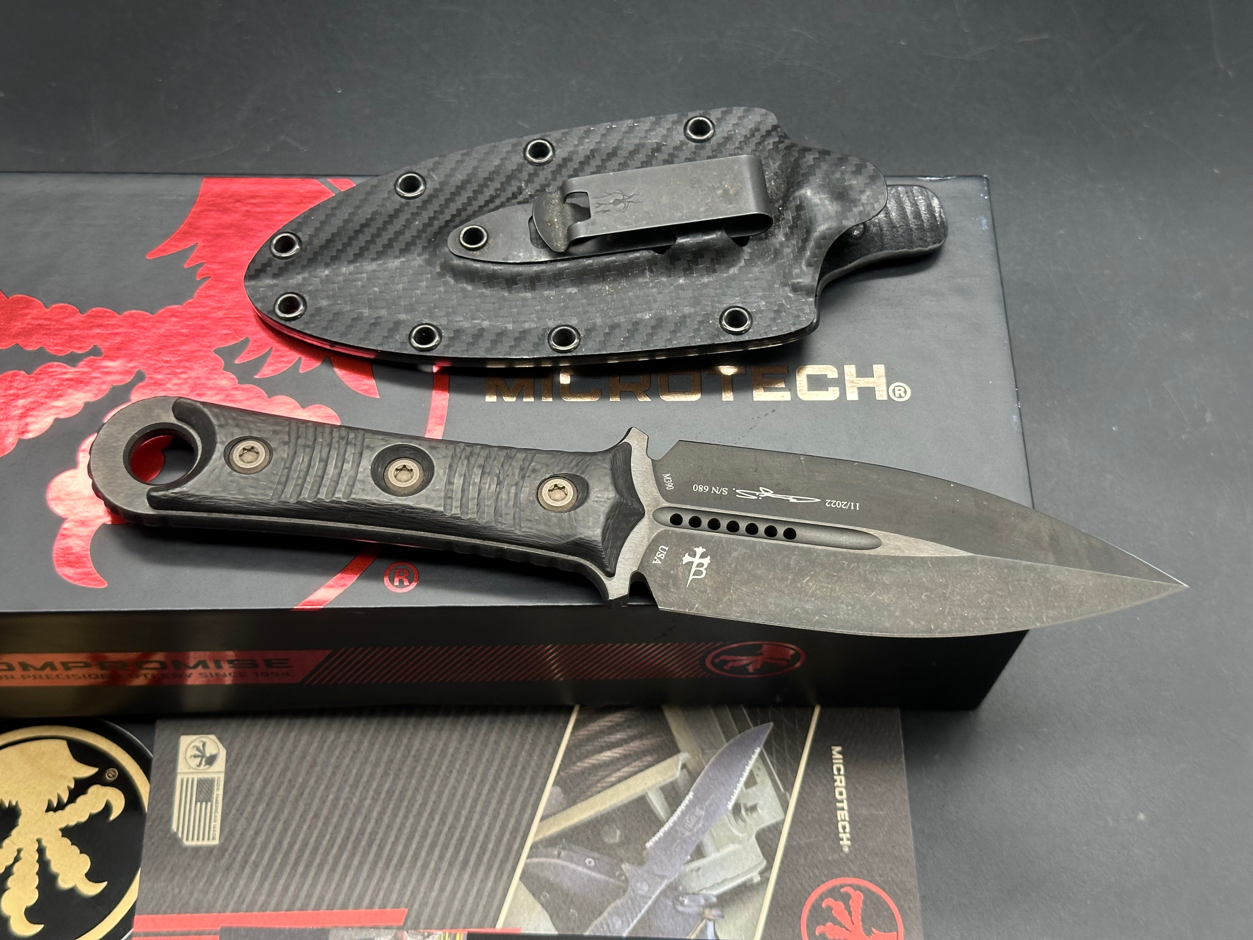 Microtech Borka blades SBD fixed double dagger 4.375"