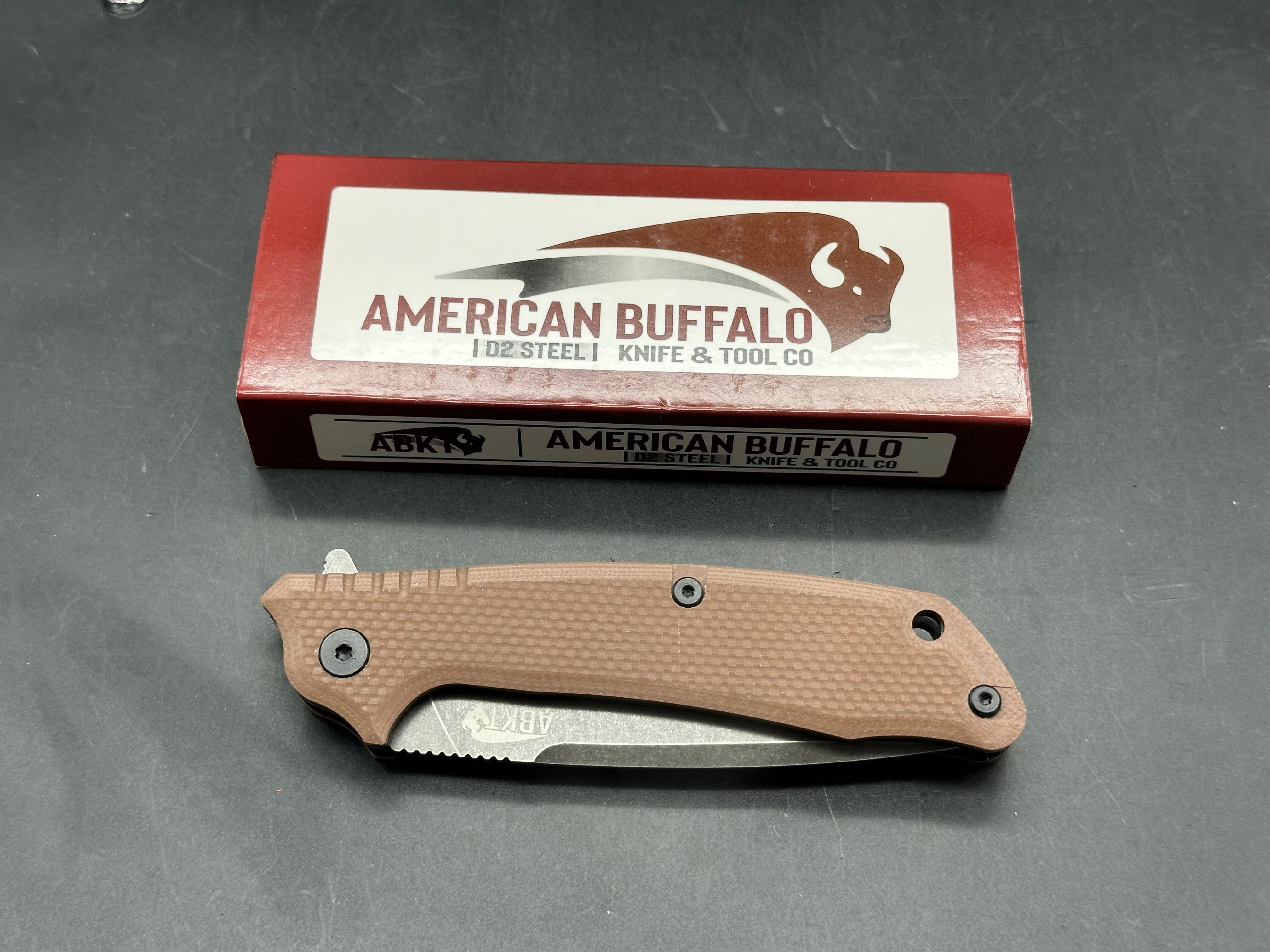 ABKT FOLDING KNIFE D2 BLADE