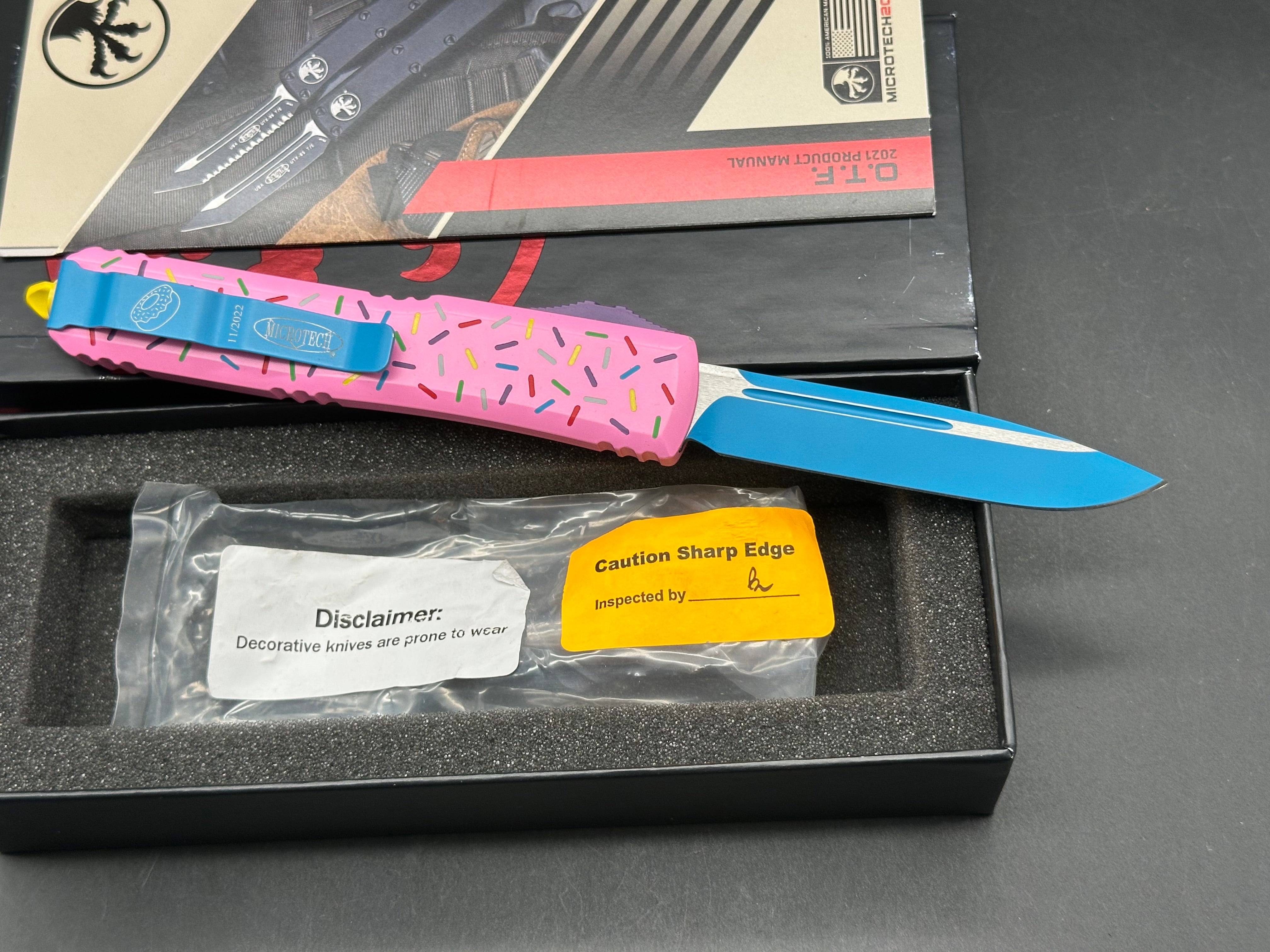 Microtech Exclusive Dessert Warrior Donut Pink 3.4"