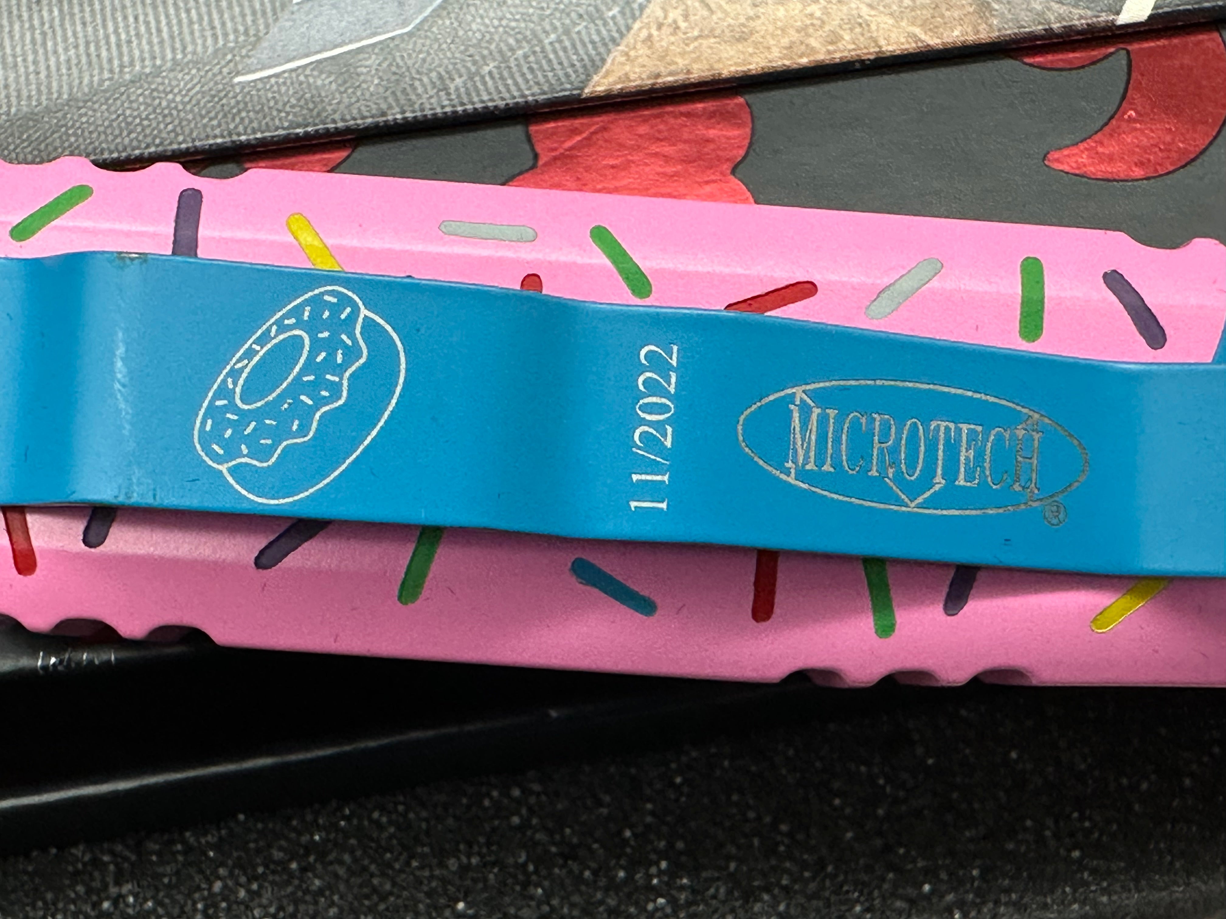 Microtech Exclusive Dessert Warrior Donut Pink 3.4"
