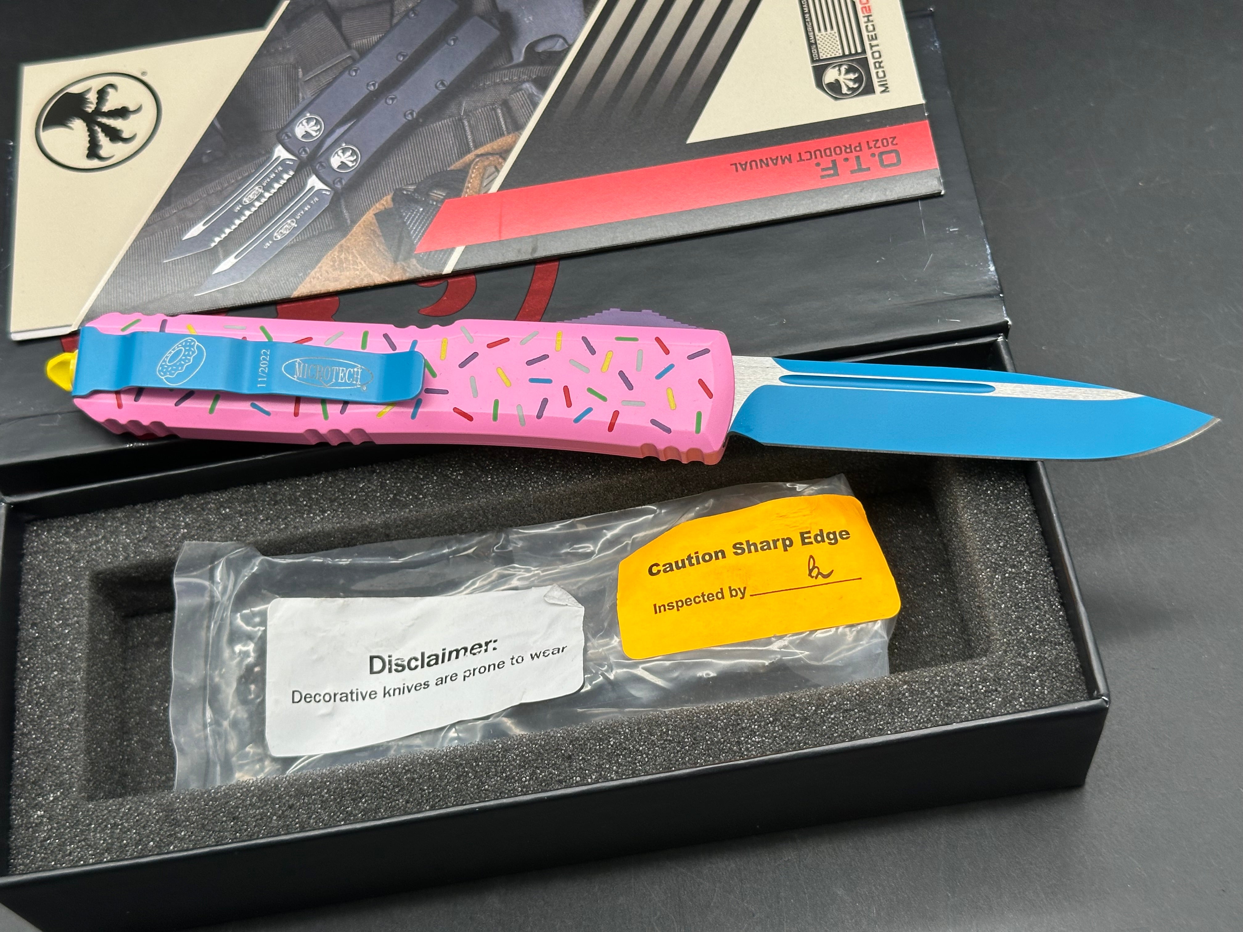 Microtech Exclusive Dessert Warrior Donut Pink 3.4"