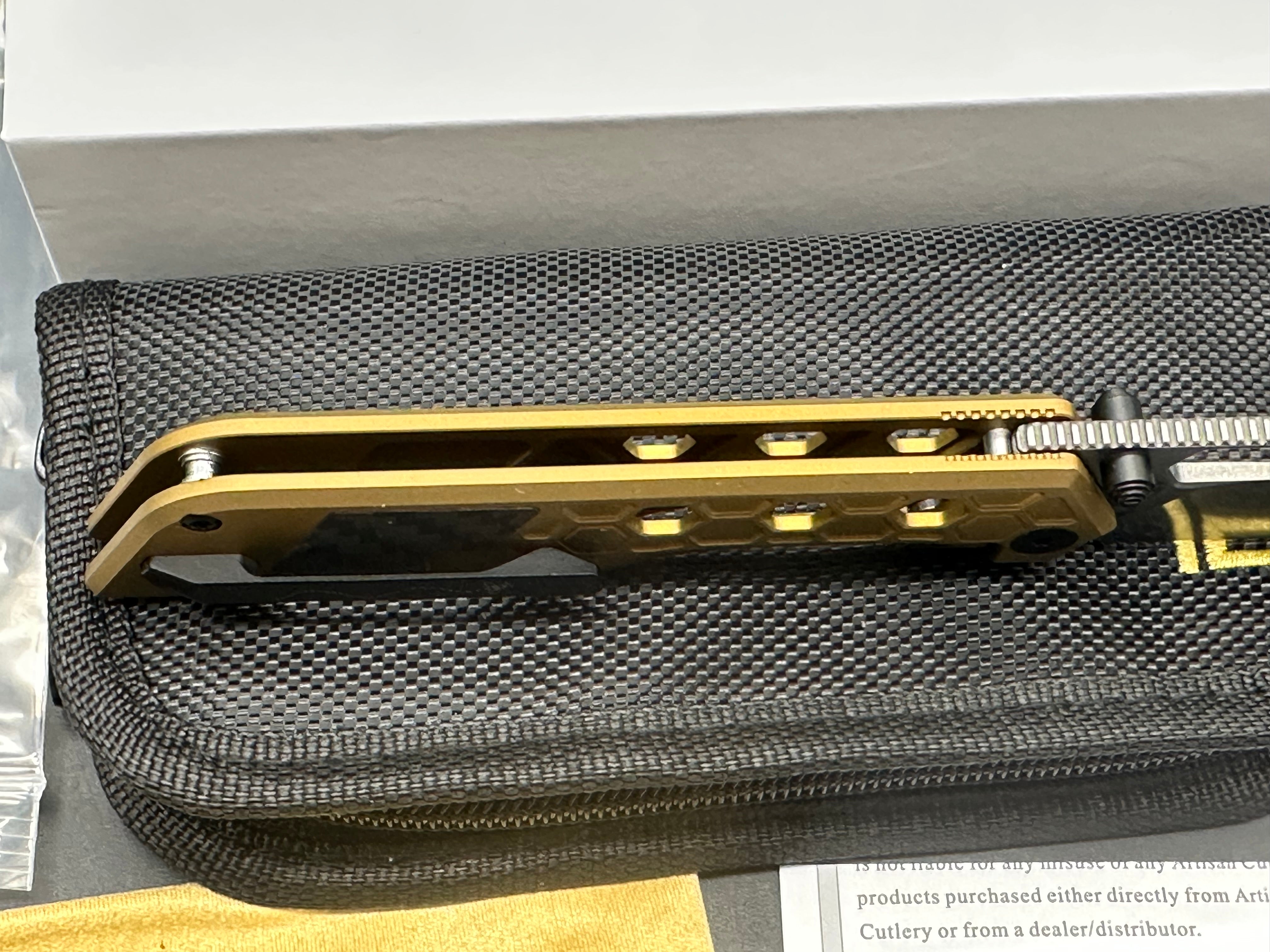 ARTISAN CUTLERY BEEST FOLDING KNIFE titanium HANDLE S35VN DROP POINT PLAIN EDGE STONEWASH FINISH