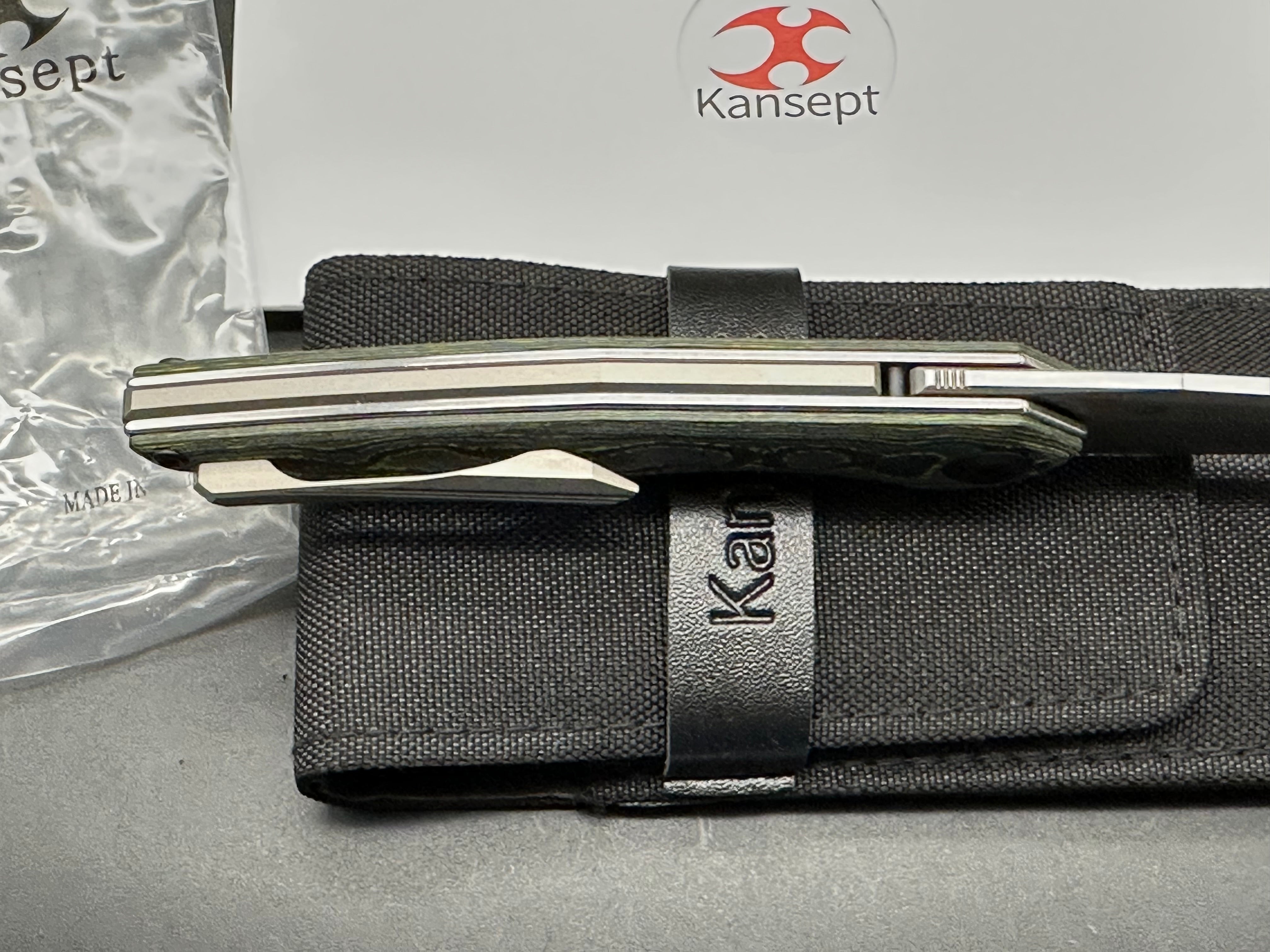 Kansept Halide Damascus Gecko camo carbon