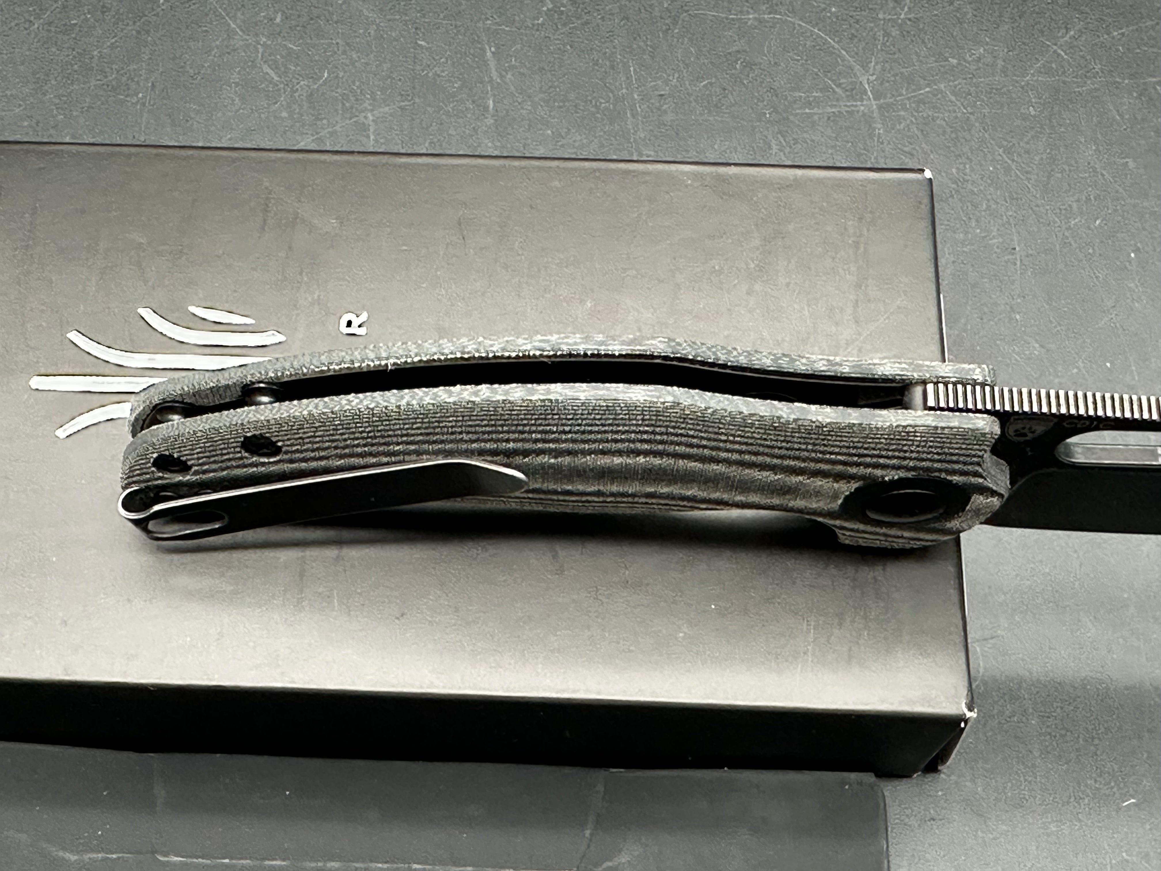 Kizer sheepdog micarta scales 154CM blade