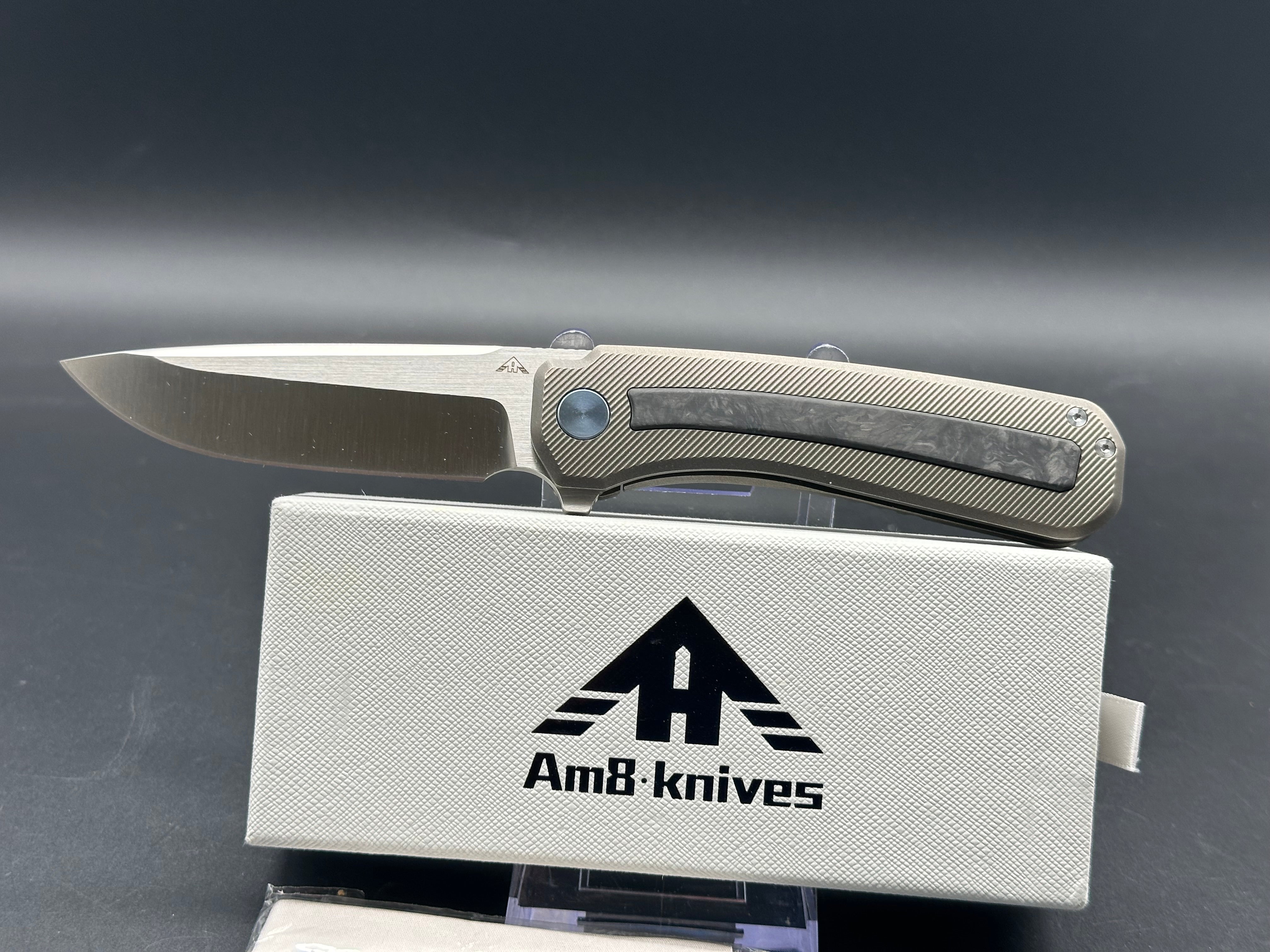 MIGURON AM8 AMEIGHT KNIVES MORAD TITANIUM/CARBON FIBER HANDLE S90V