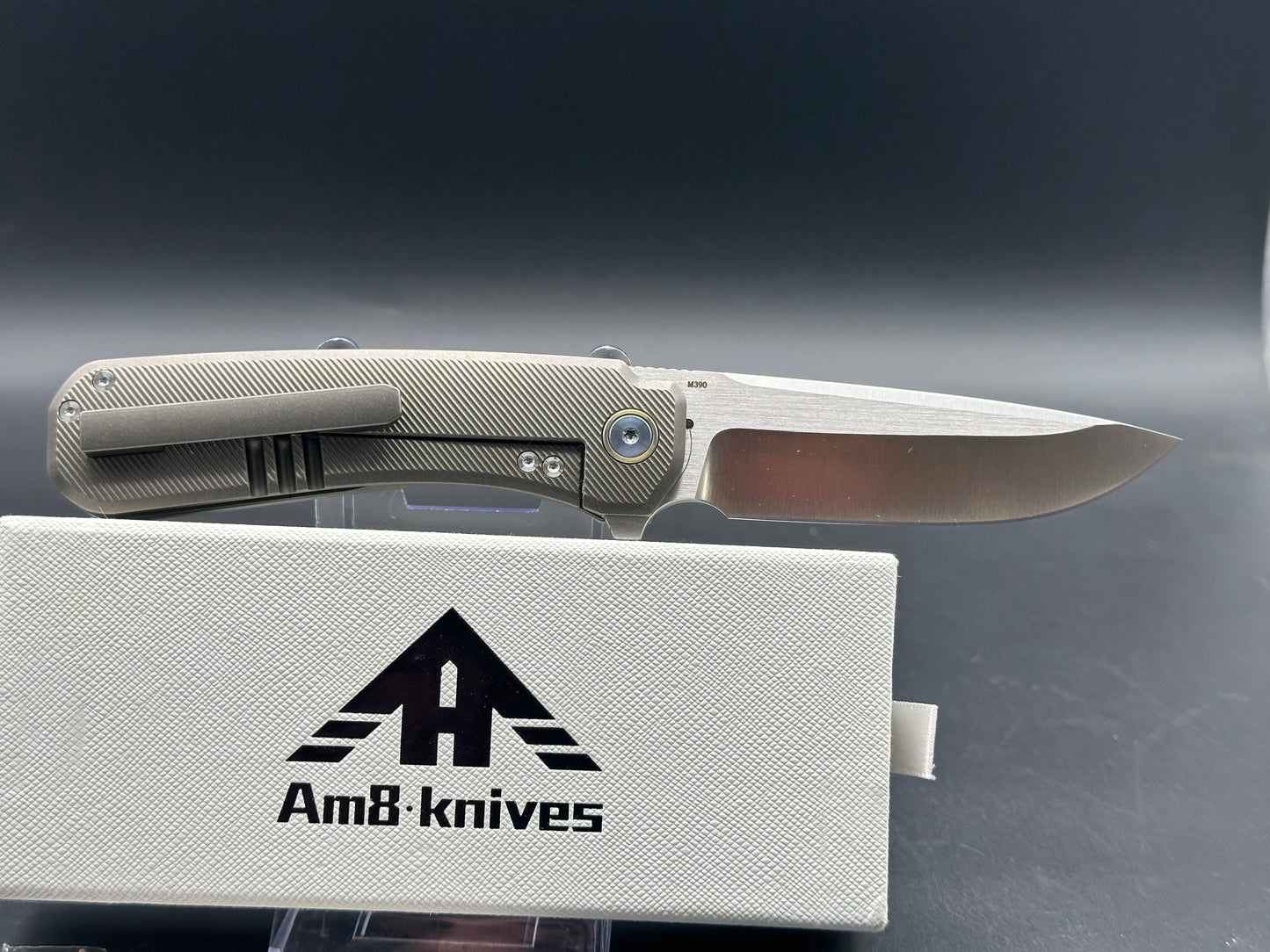 MIGURON AM8 AMEIGHT KNIVES MORAD TITANIUM/CARBON FIBER HANDLE S90V