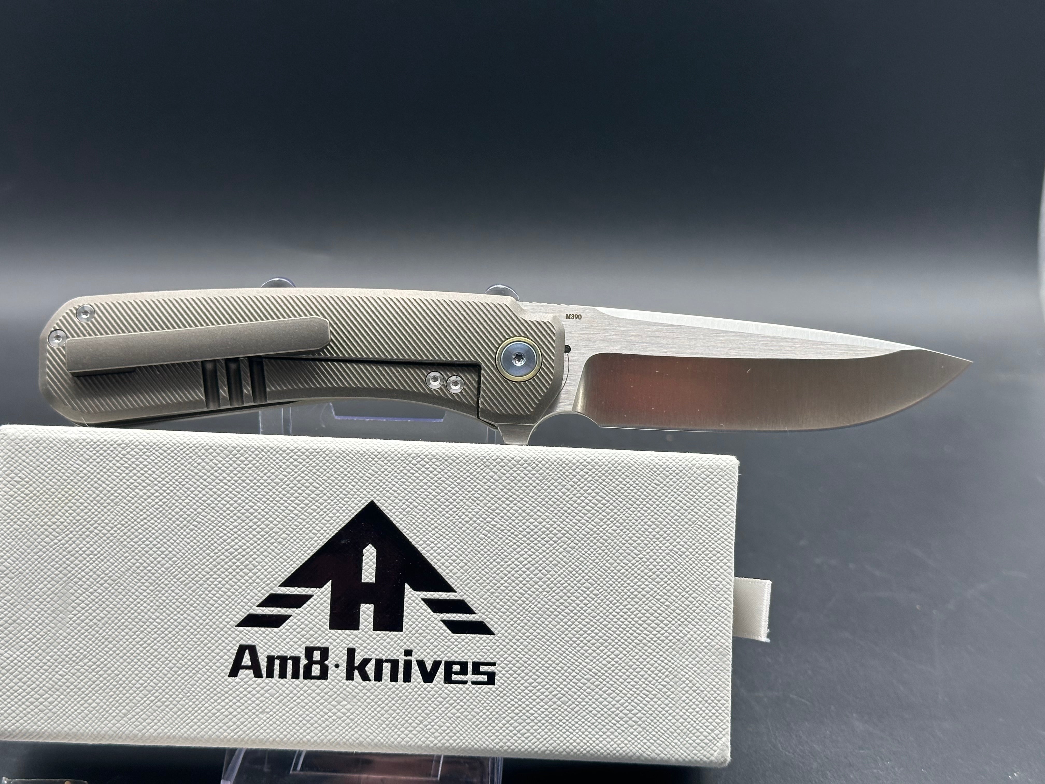 MIGURON AM8 AMEIGHT KNIVES MORAD TITANIUM/CARBON FIBER HANDLE S90V