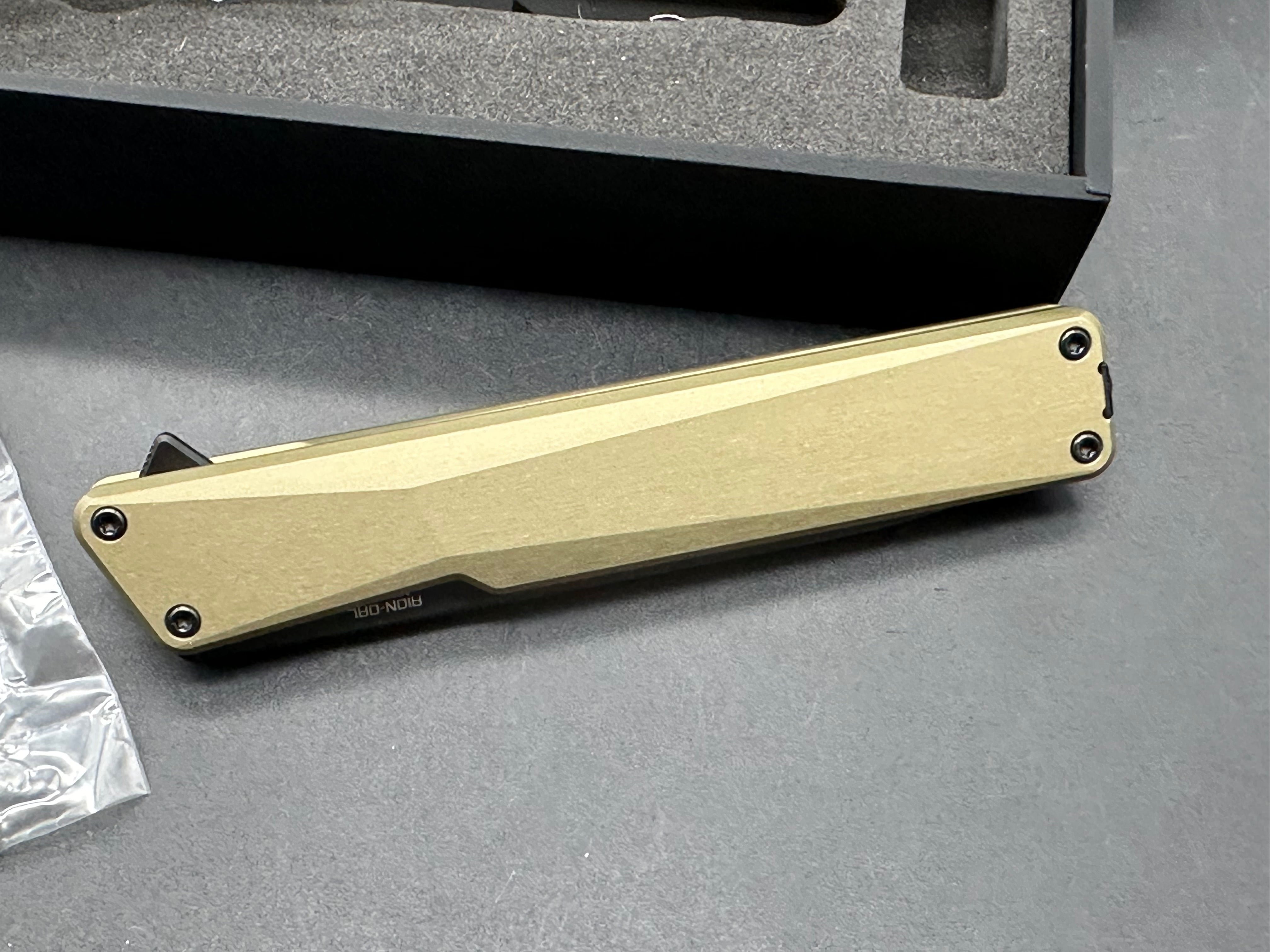 Oknife Arion green OAL aluminum handle / NitroV blade