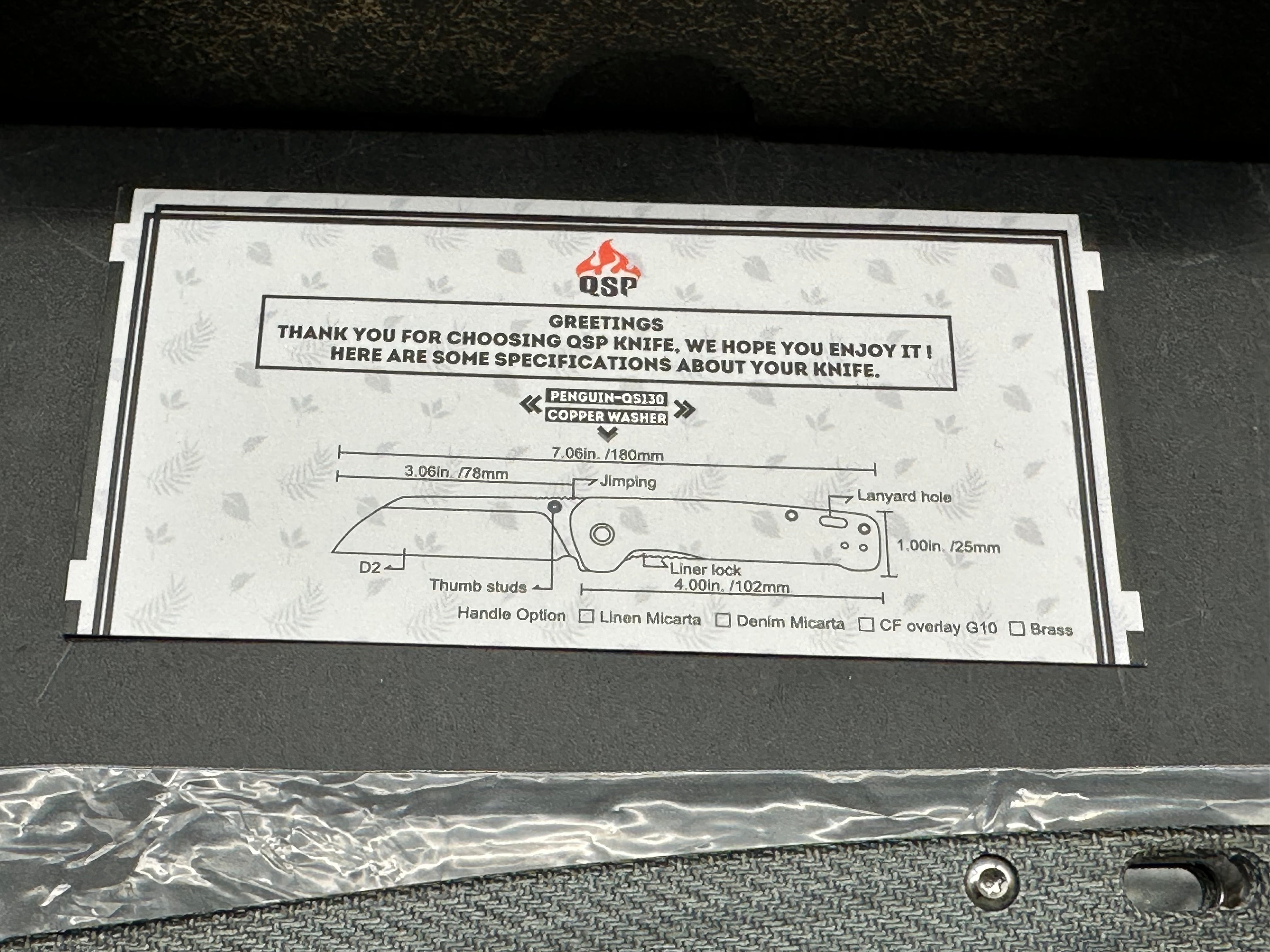 QSP 2 knife bundle damascus & D2
