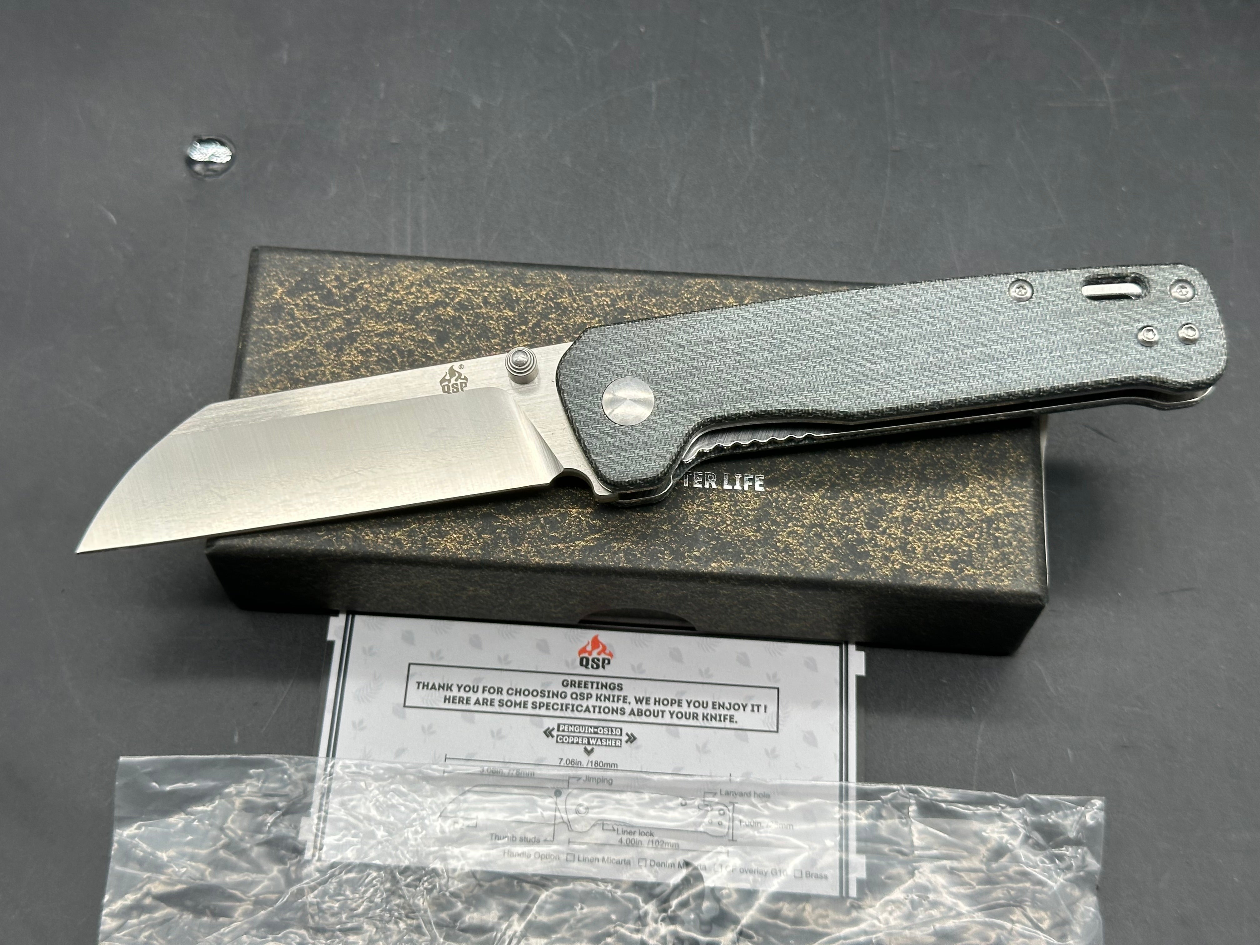 QSP 2 knife bundle damascus & D2