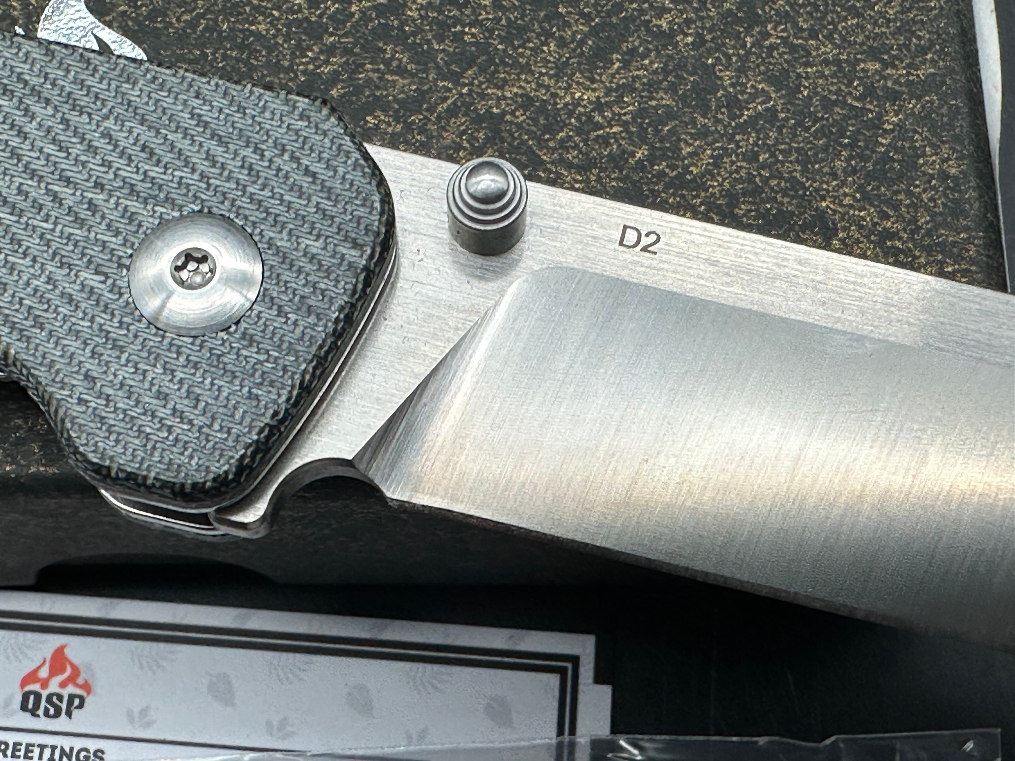 QSP 2 knife bundle damascus & D2